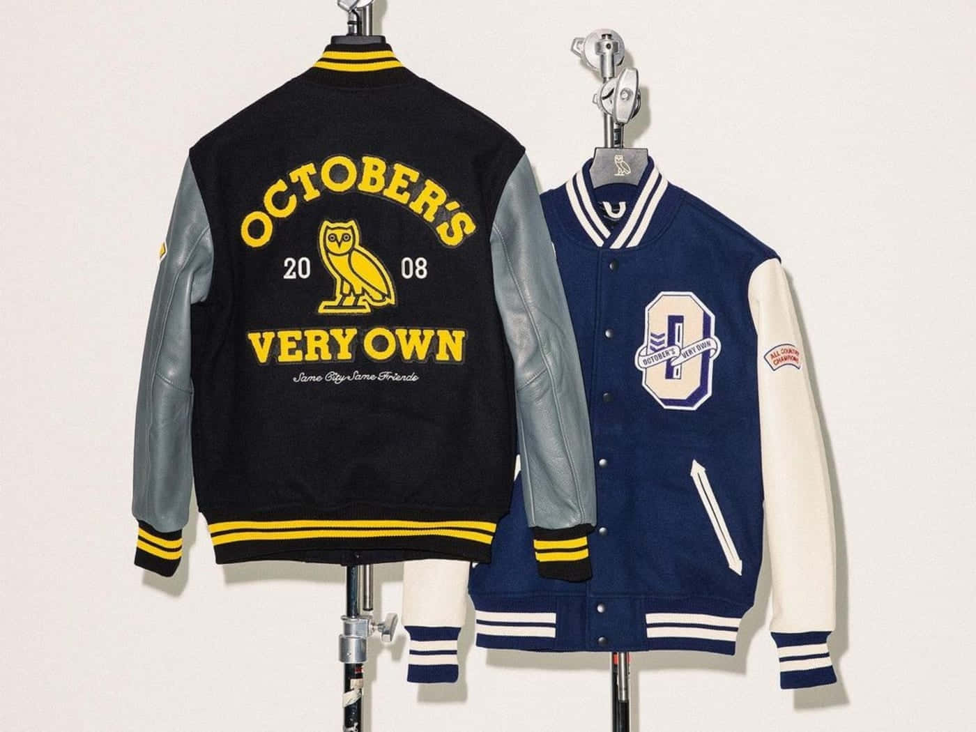 Ovoxo, black with yellow owl logo, blue with white accents, HD Desktop Wallpaper