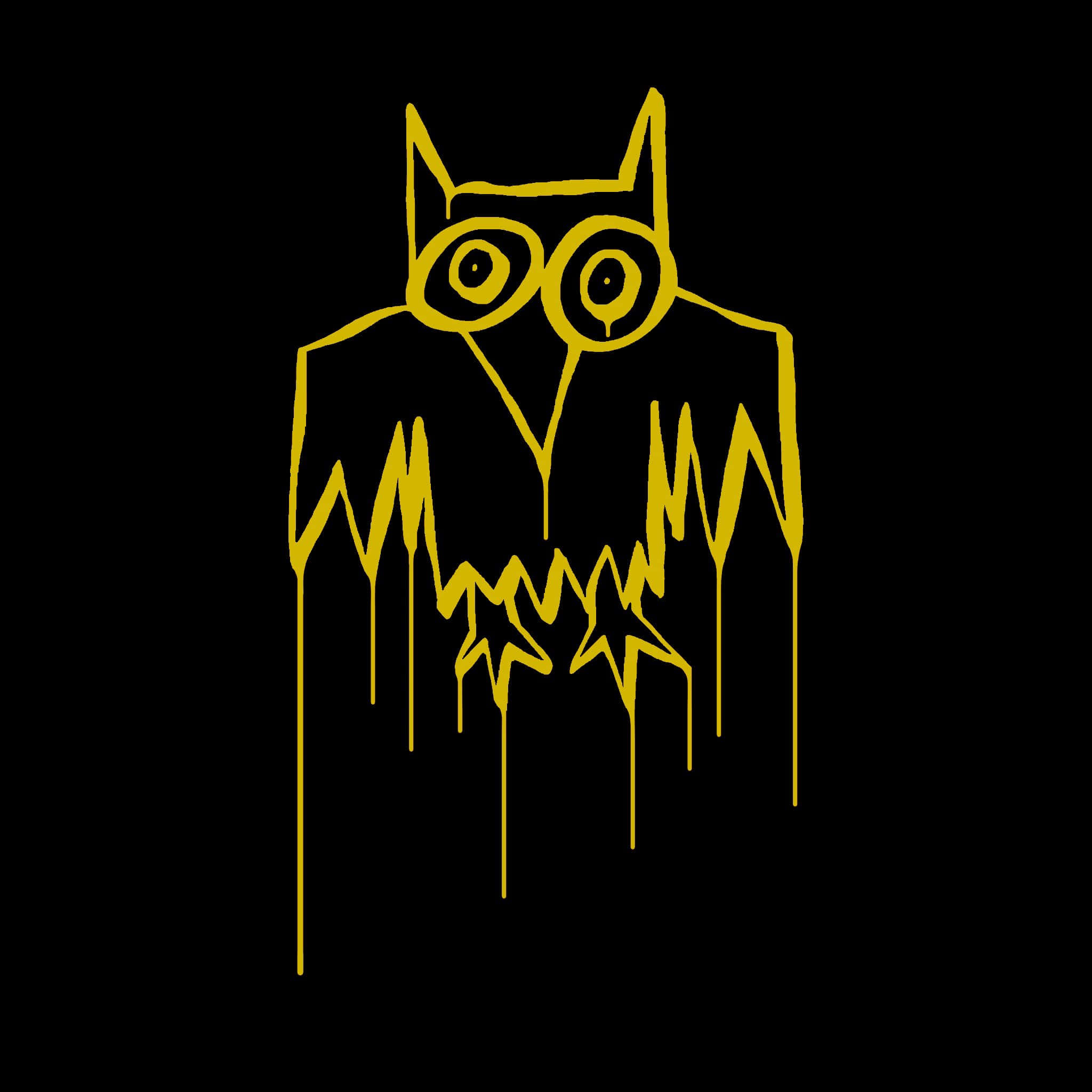 Ovoxo, yellow owl, star-shaped mouth, Full HD Desktop Wallpaper