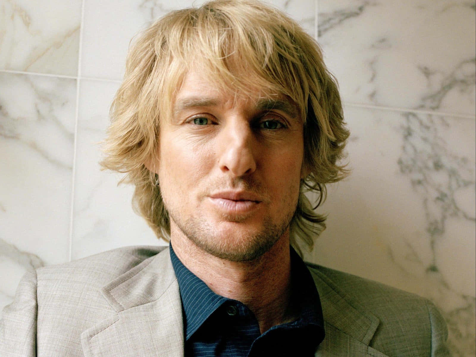 Owen Wilson, tousled blonde hair, green eyes, HD Desktop Wallpaper