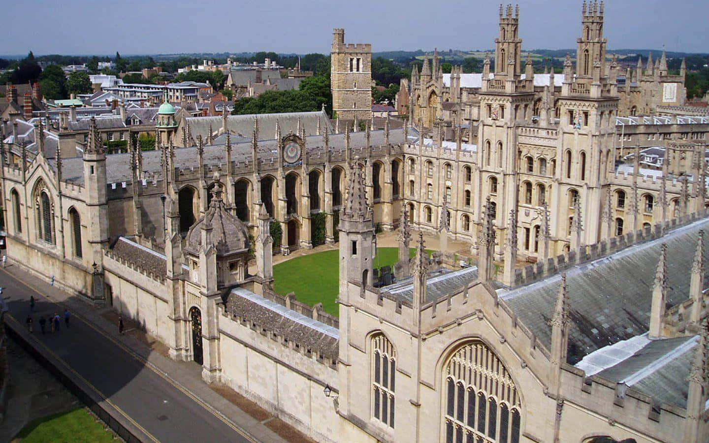 Oxford, historic stone university buildings, spires, HD Desktop Wallpaper