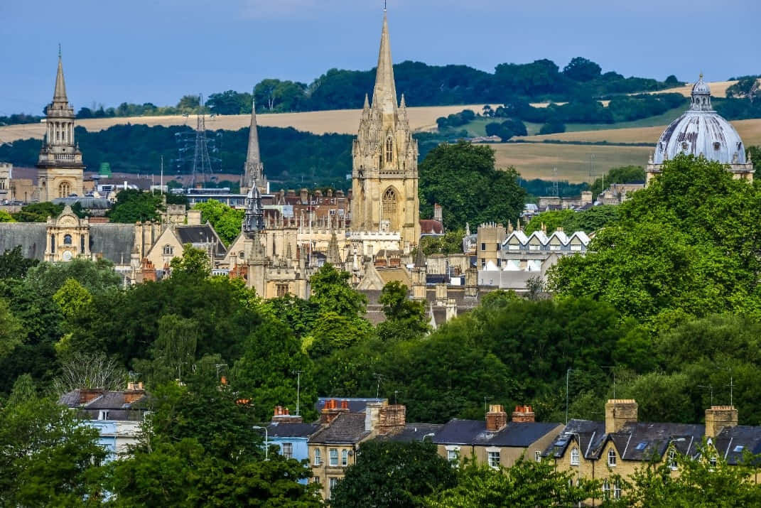 Oxford, skyline, historic stone spires, SD Desktop Wallpaper
