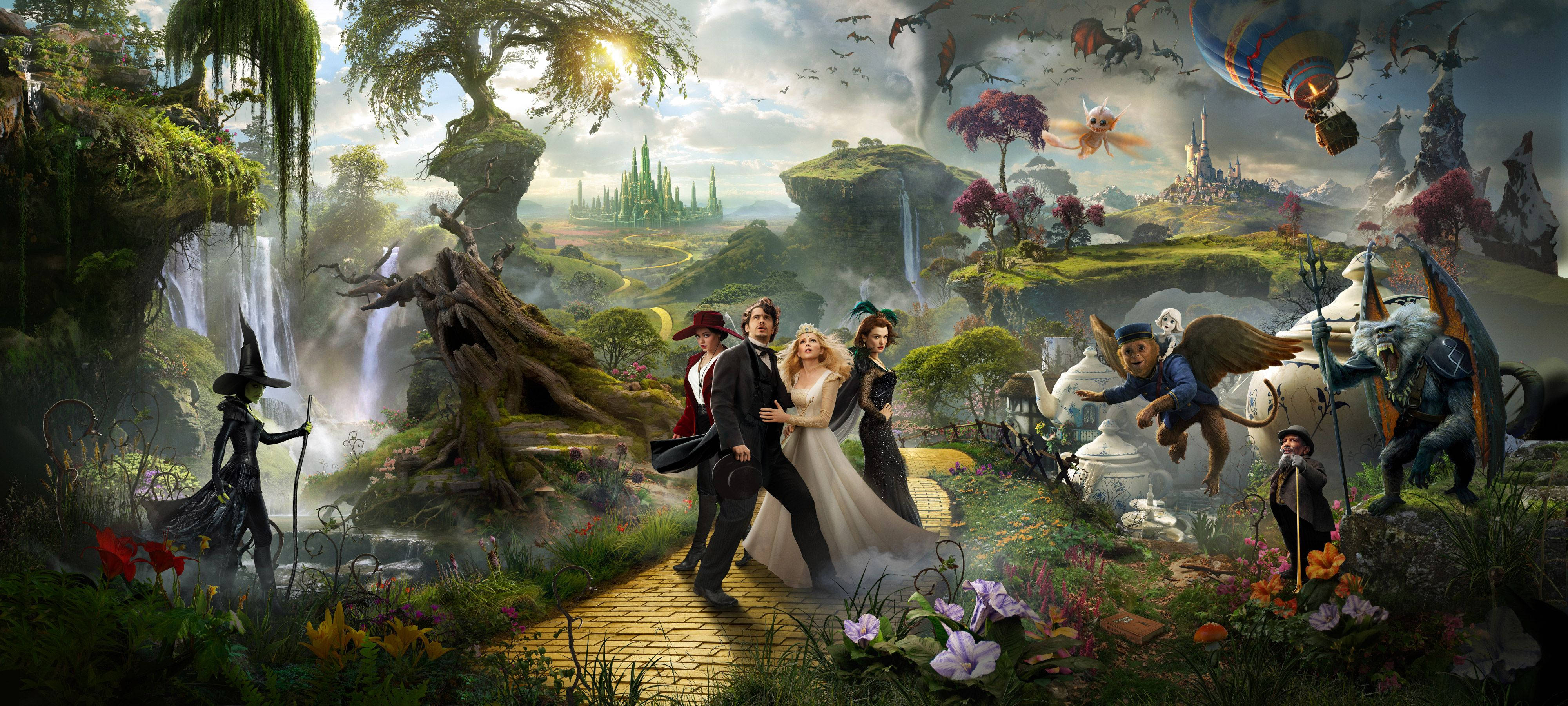 Oz The Great And Powerful, yellow brick road, bride groom, 4K Desktop Wallpaper