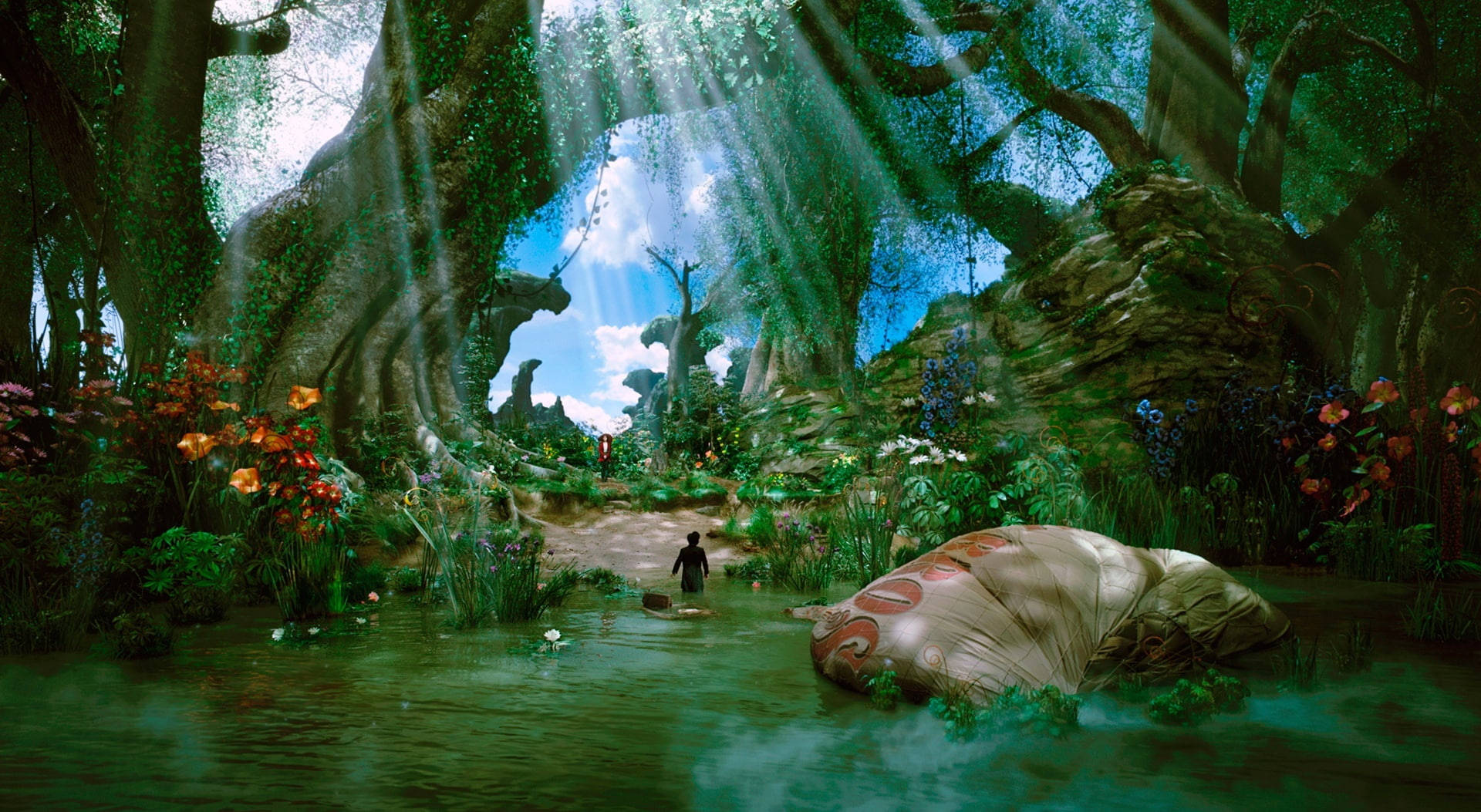 Oz The Great And Powerful, hidden lake, mystical forest, Full HD Desktop Wallpaper