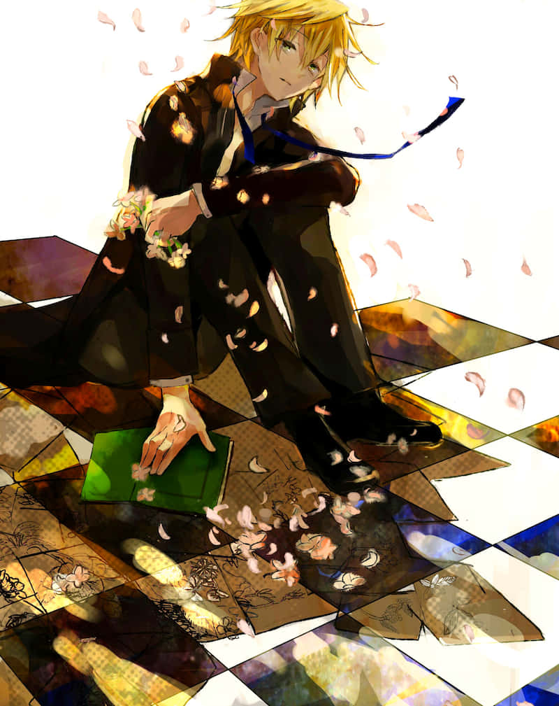 Oz Vessalius, blonde anime boy, black suit, SD Phone Wallpaper