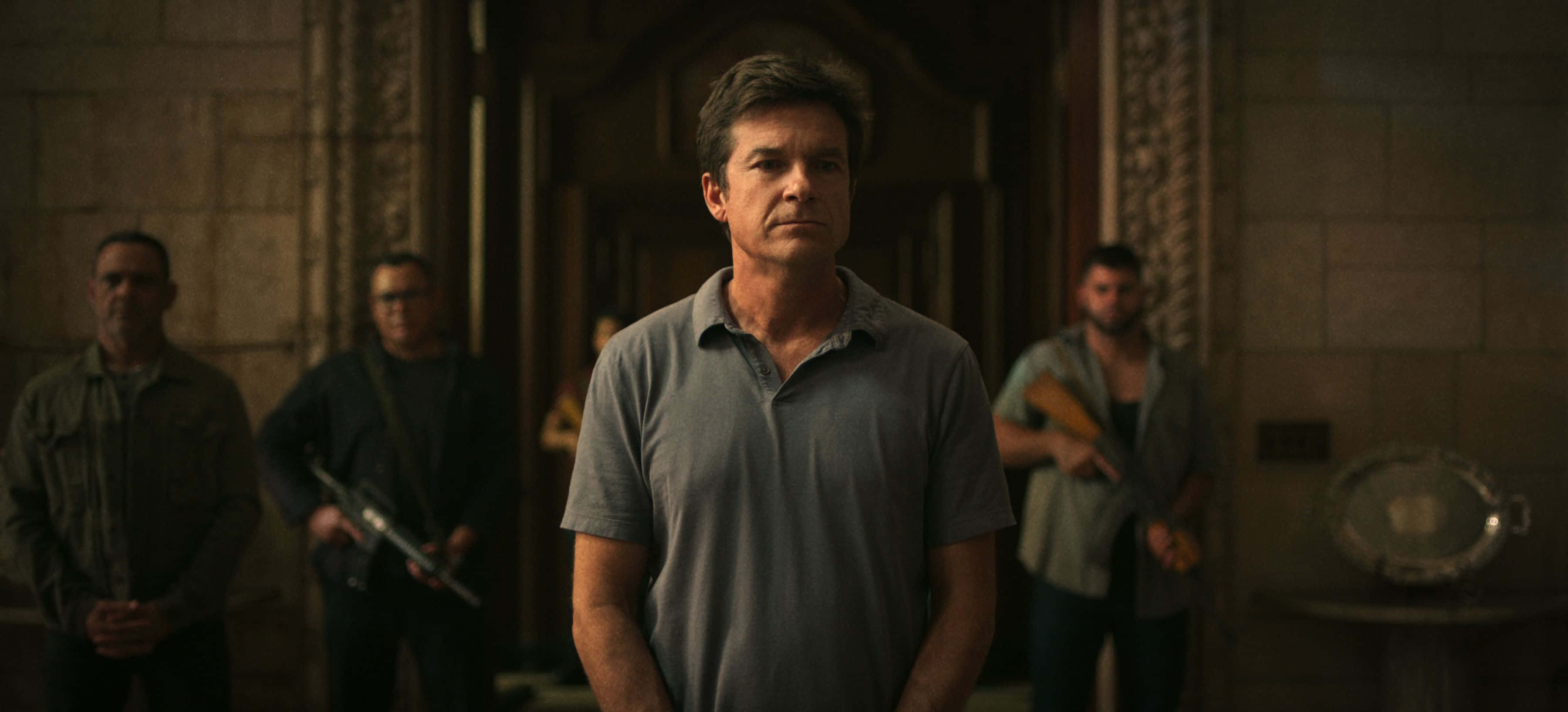 Ozark, main character, gray polo shirt, 2K Desktop Wallpaper