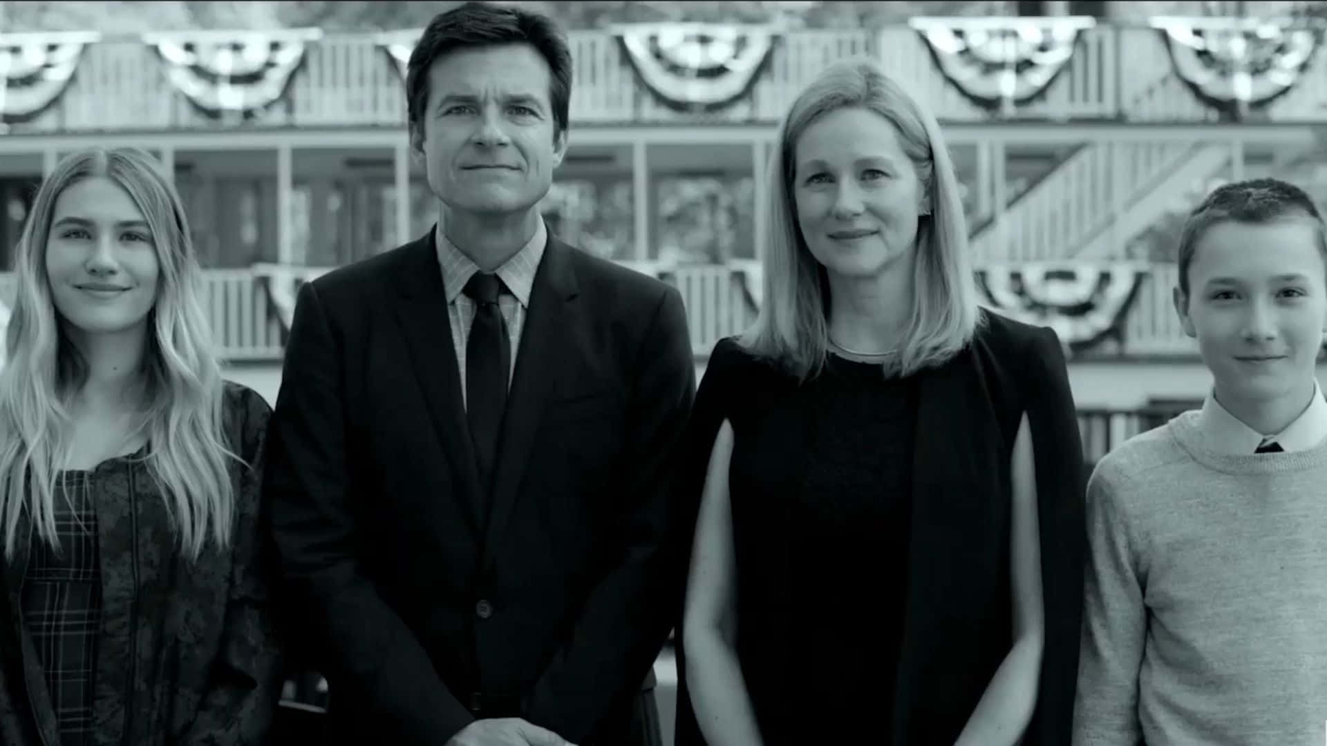 Ozark, family portrait, black and white, Full HD Desktop Wallpaper