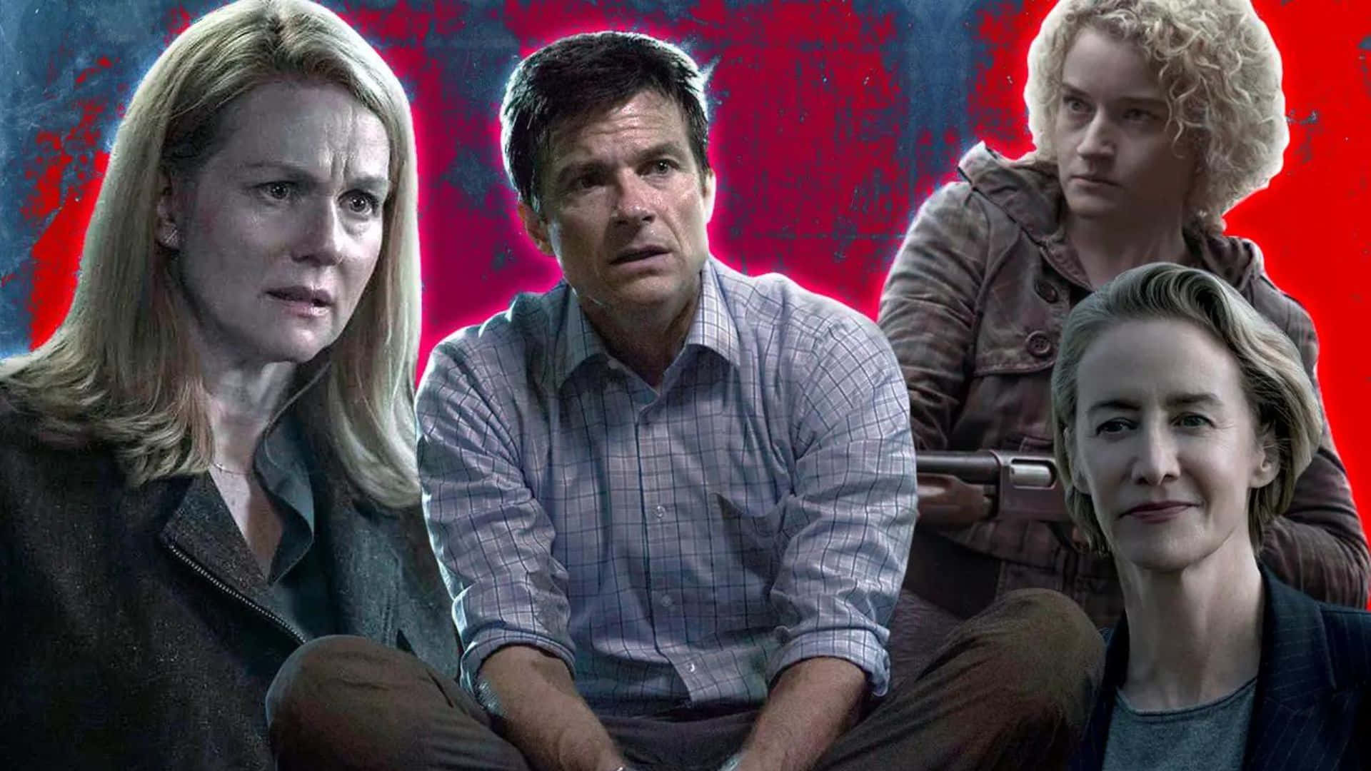 Ozark, main characters, vivid red, Full HD Desktop Wallpaper