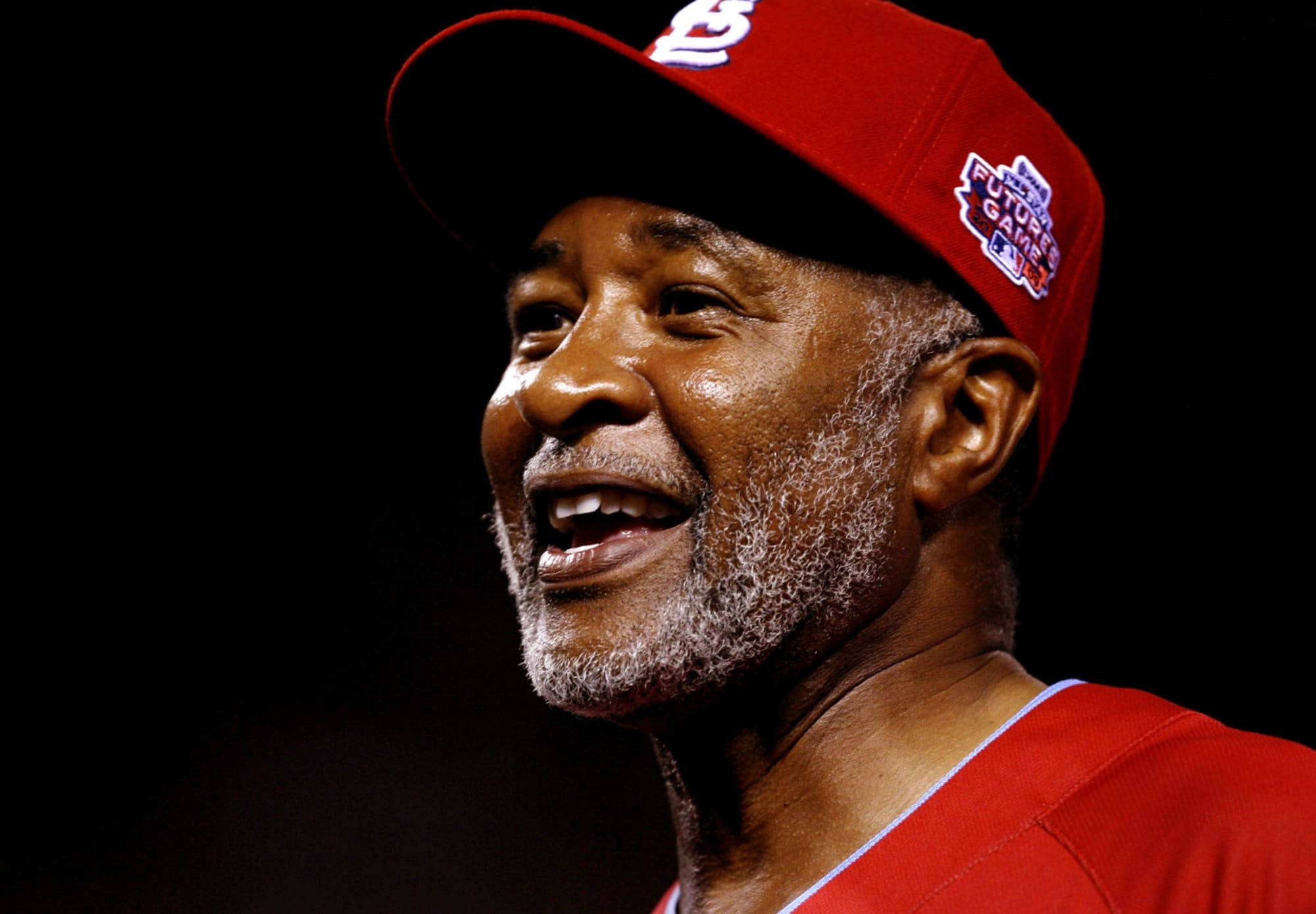 Ozzie Smith, red cap, jersey, Full HD Desktop Wallpaper