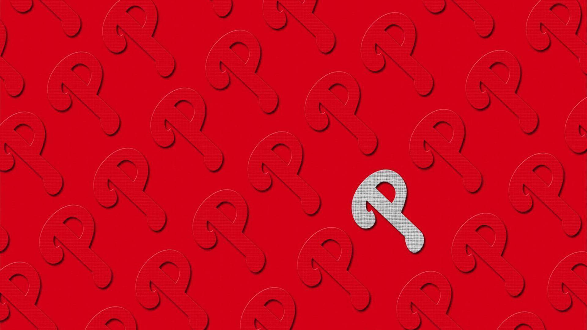 Letter P, red background, embossed P logos, Full HD Desktop Wallpaper