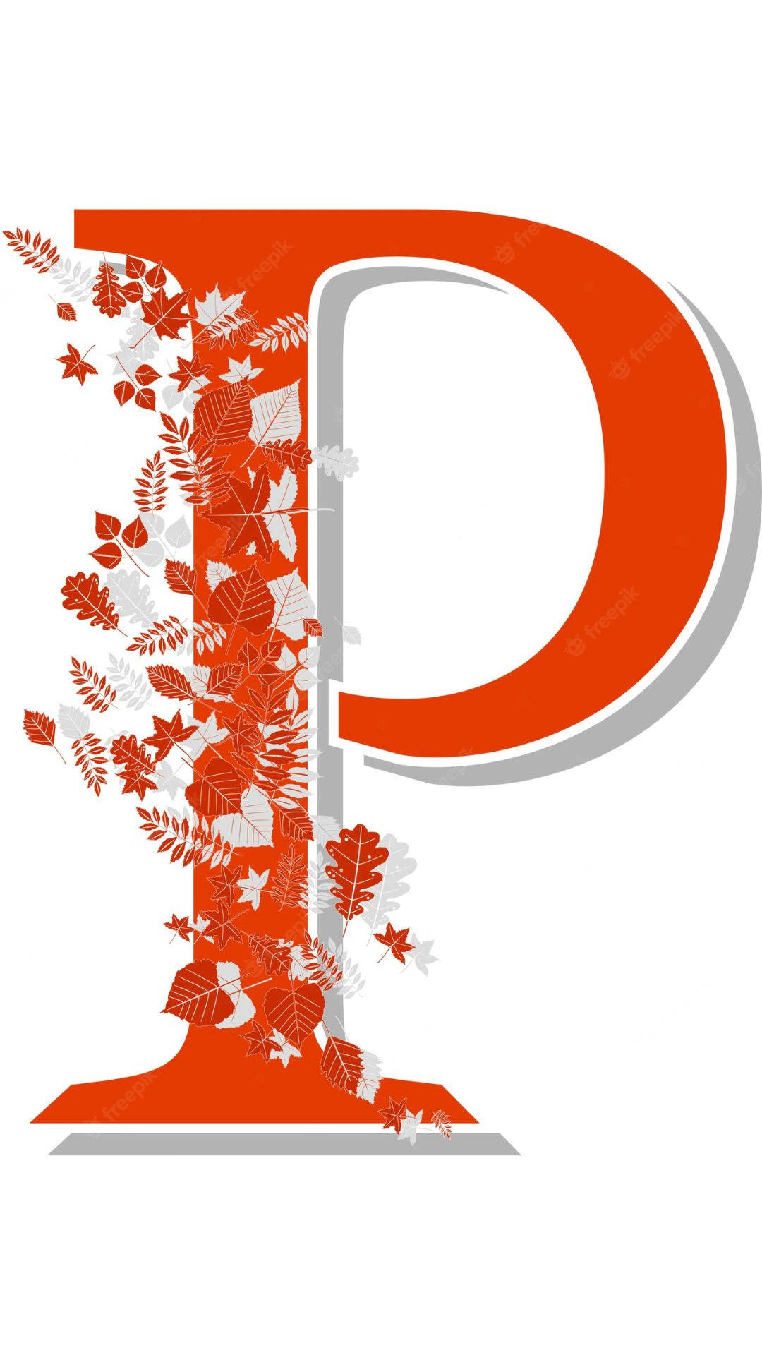 Autumn, letter P, orange, Full HD Phone Wallpaper