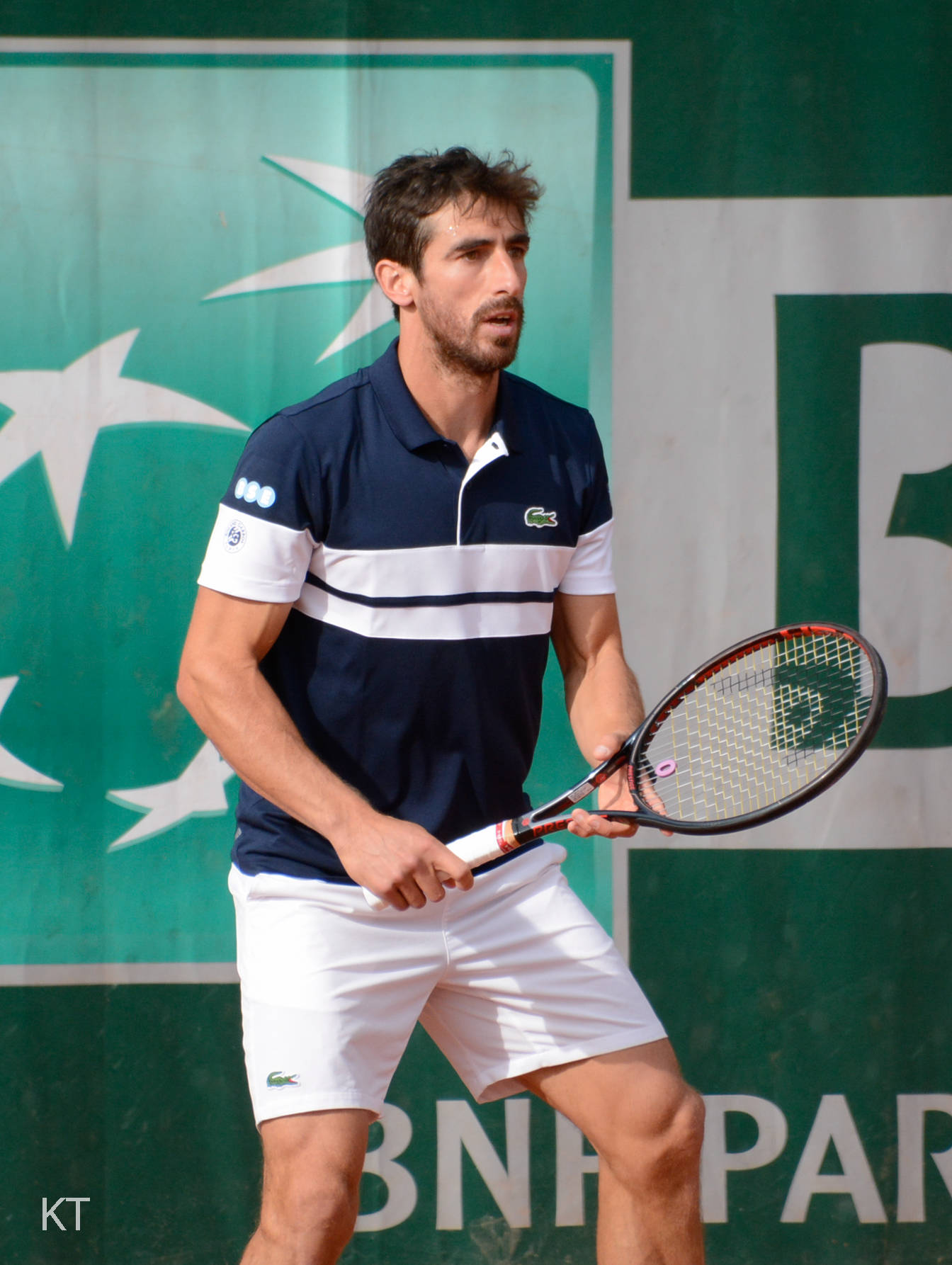 Pablo Cuevas, navy and white gear, racket, HD Phone Wallpaper