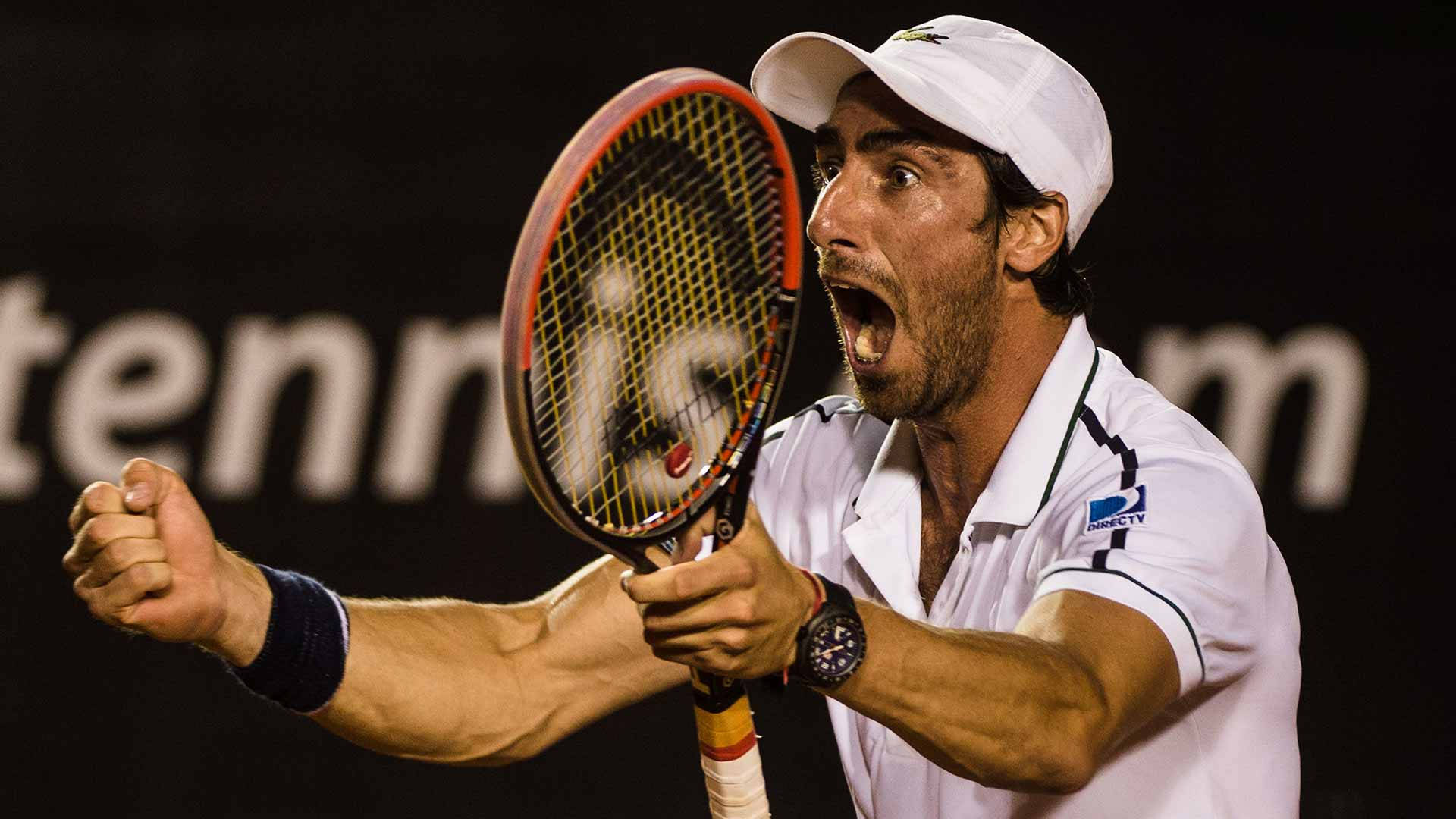 Pablo Cuevas, white gear, racket, Full HD Desktop Wallpaper