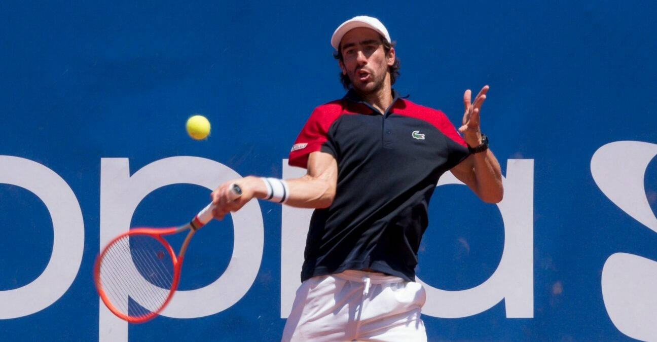 Pablo Cuevas, tennis, yellow ball, HD Desktop Wallpaper