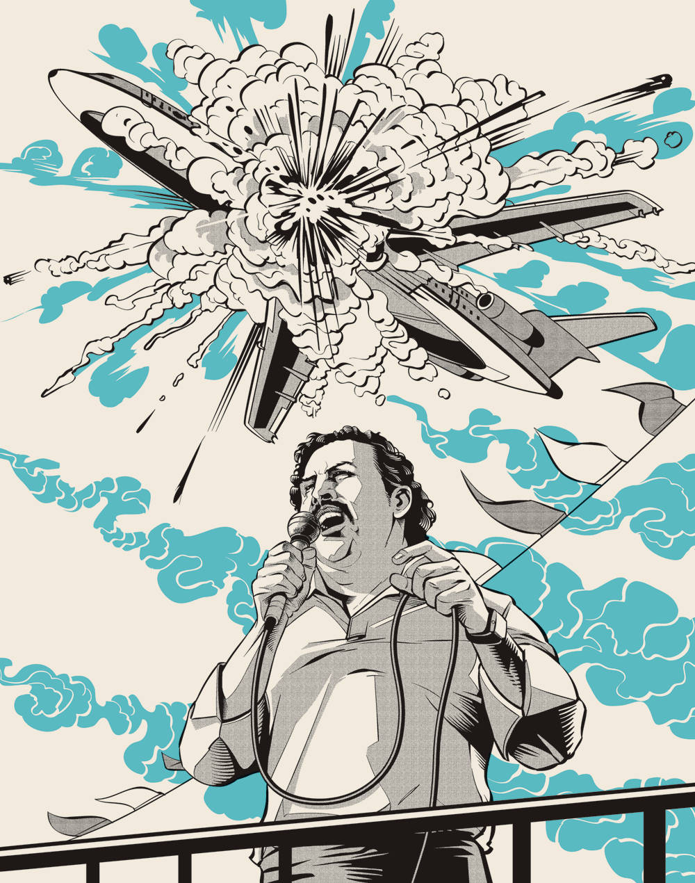 Pablo Escobar, airplane, fighter jets, SD Phone Wallpaper