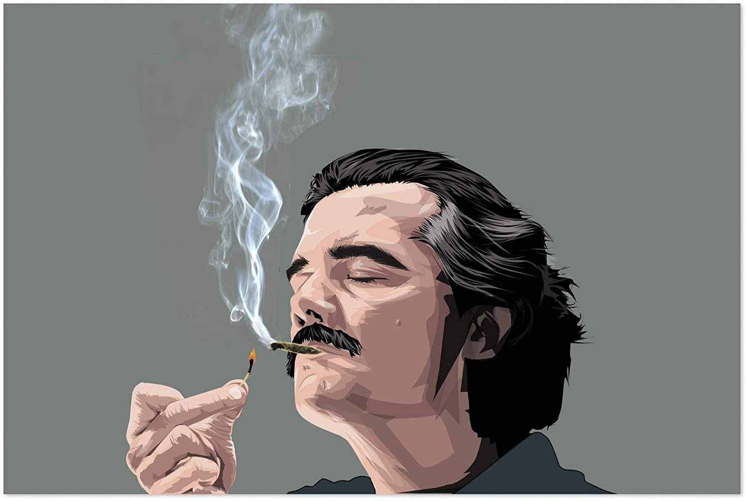 Pablo Escobar, mustache, joint, HD Desktop Wallpaper