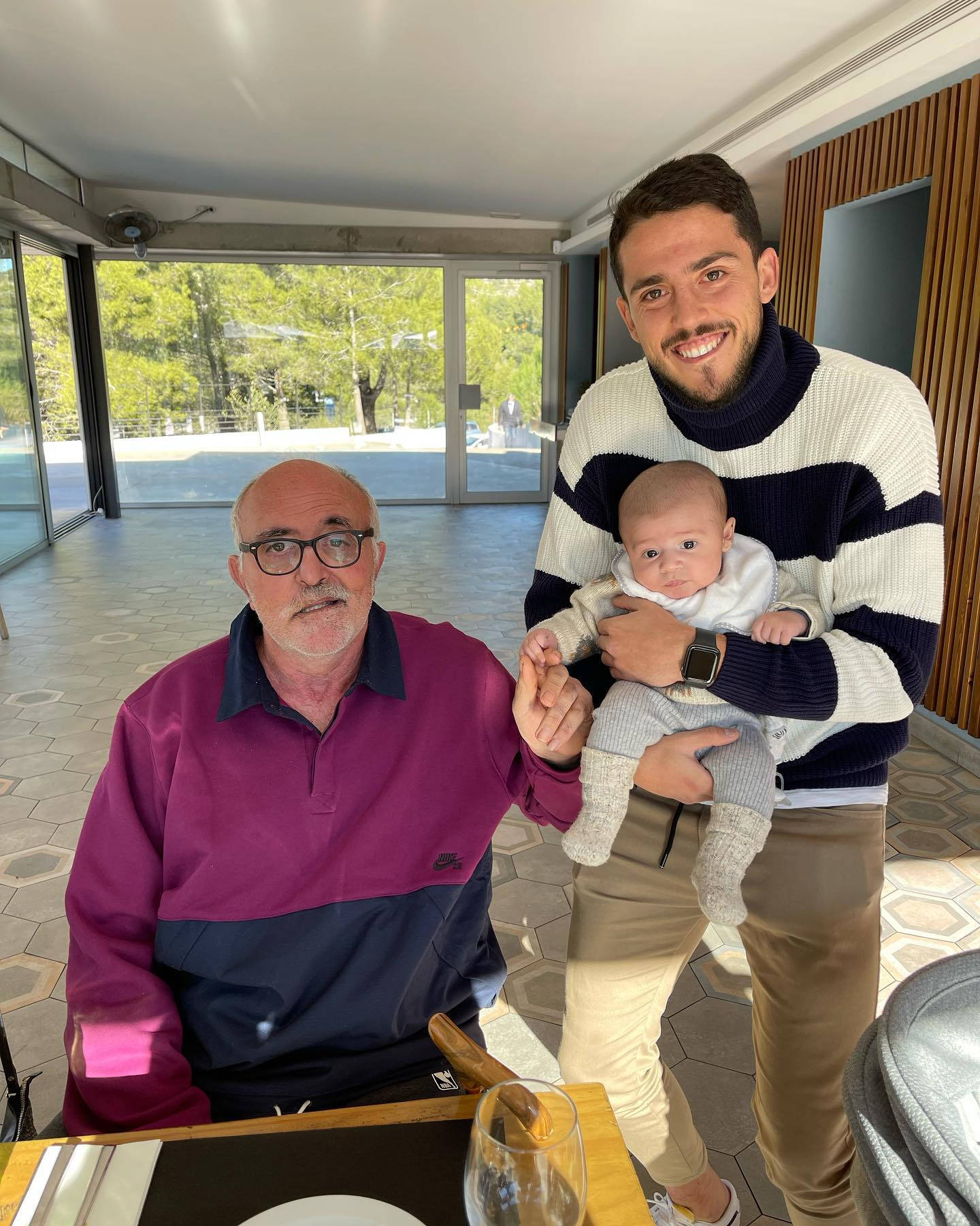 Pablo Fornals, baby, older man, HD Phone Wallpaper