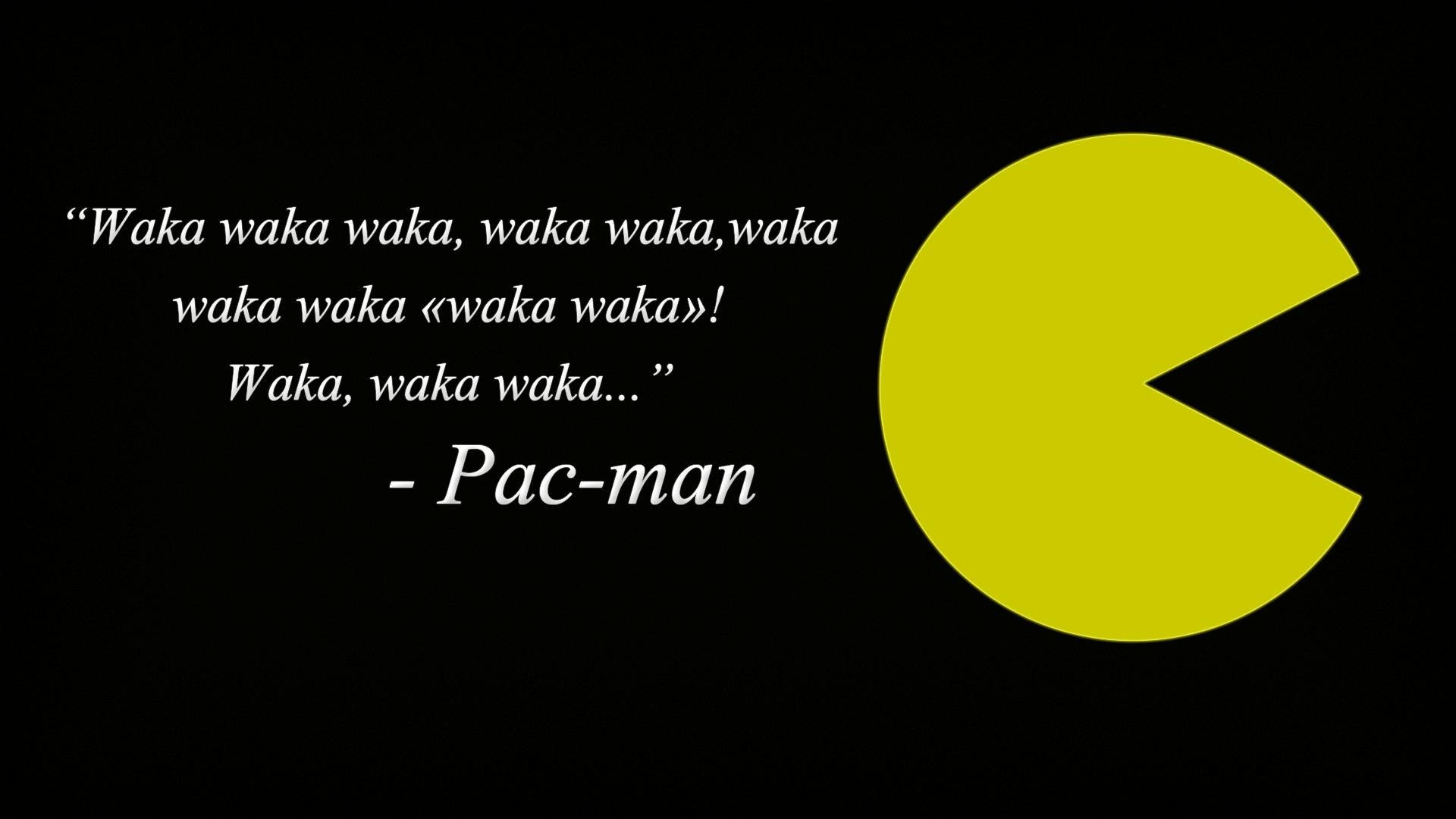 Pac Man, Waka Waka Song, yellow, Full HD Desktop Wallpaper