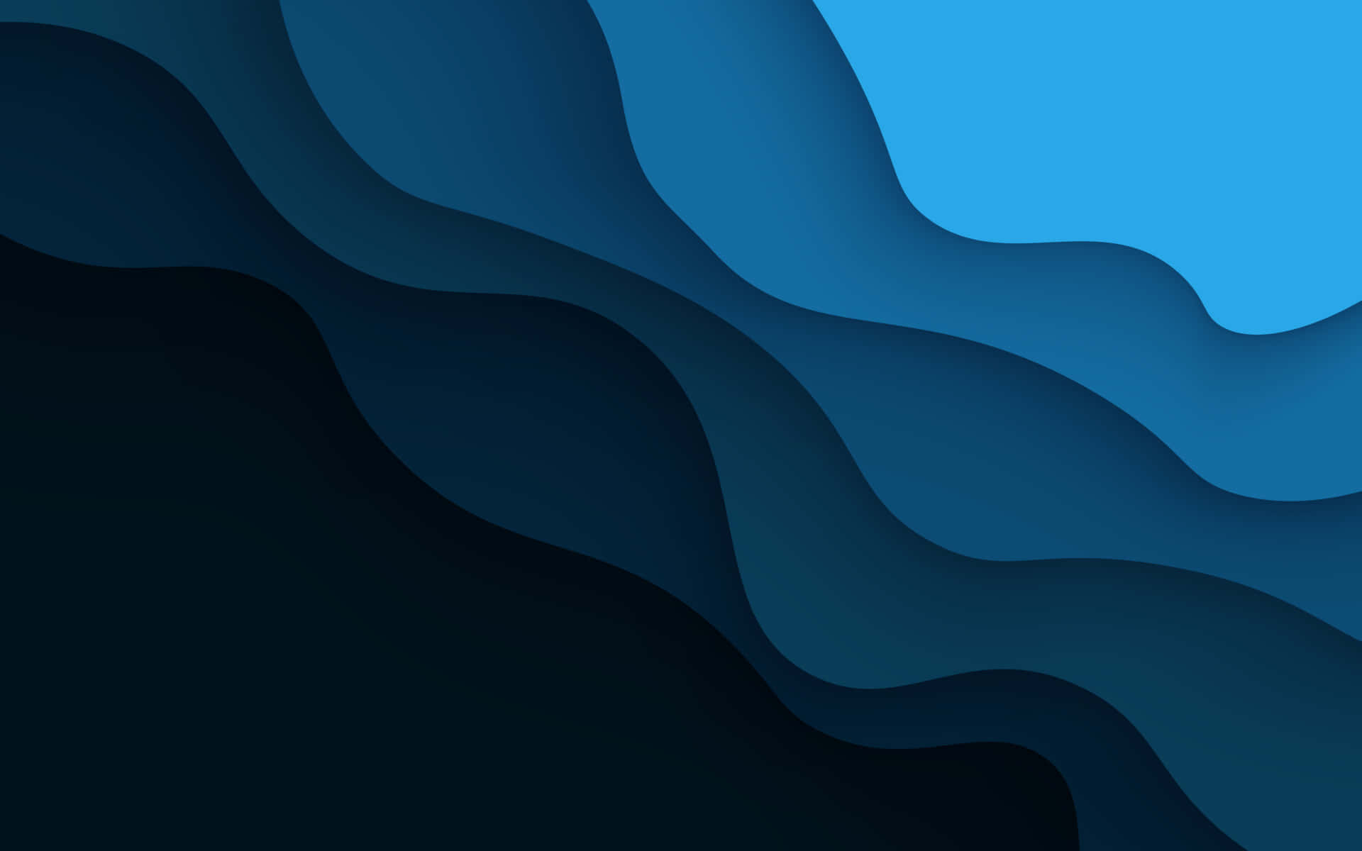 Pacific Blue, abstract waves, deep navy, Full HD Desktop Wallpaper