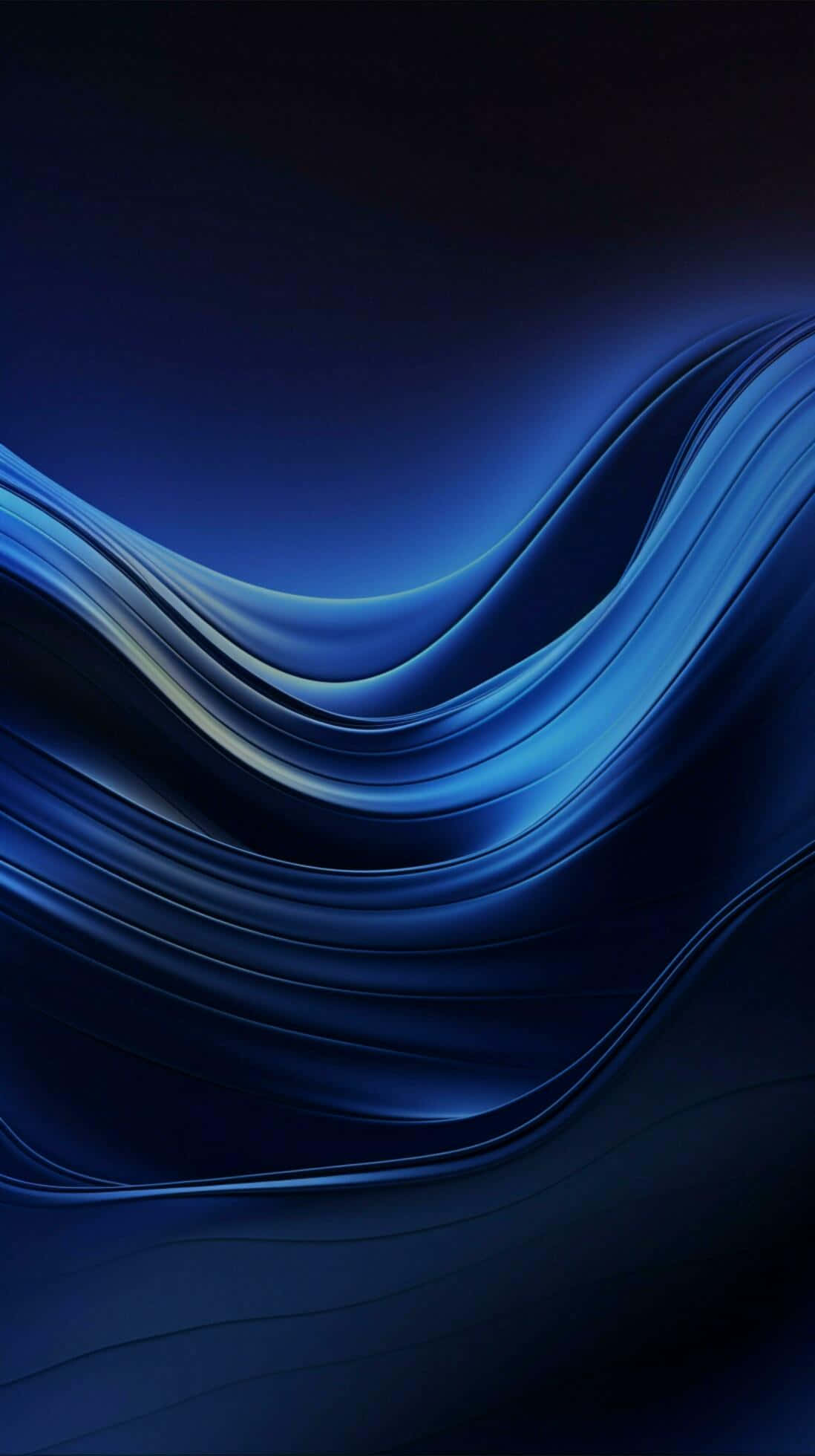 Pacific Blue, abstract waves, glowing blue, Full HD Phone Wallpaper