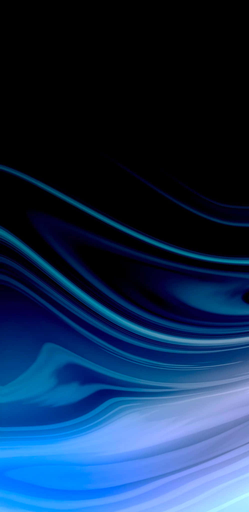 Pacific Blue, abstract waves, deep to light blue, Full HD Phone Wallpaper