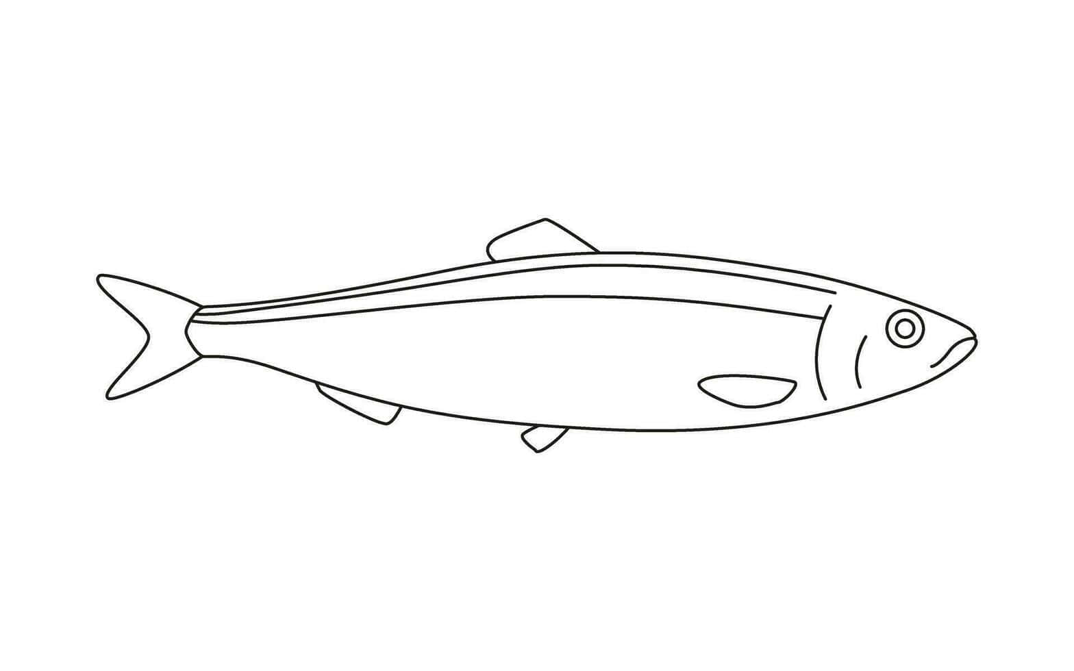 Pacific Herring, black outline, fish, HD Desktop Wallpaper