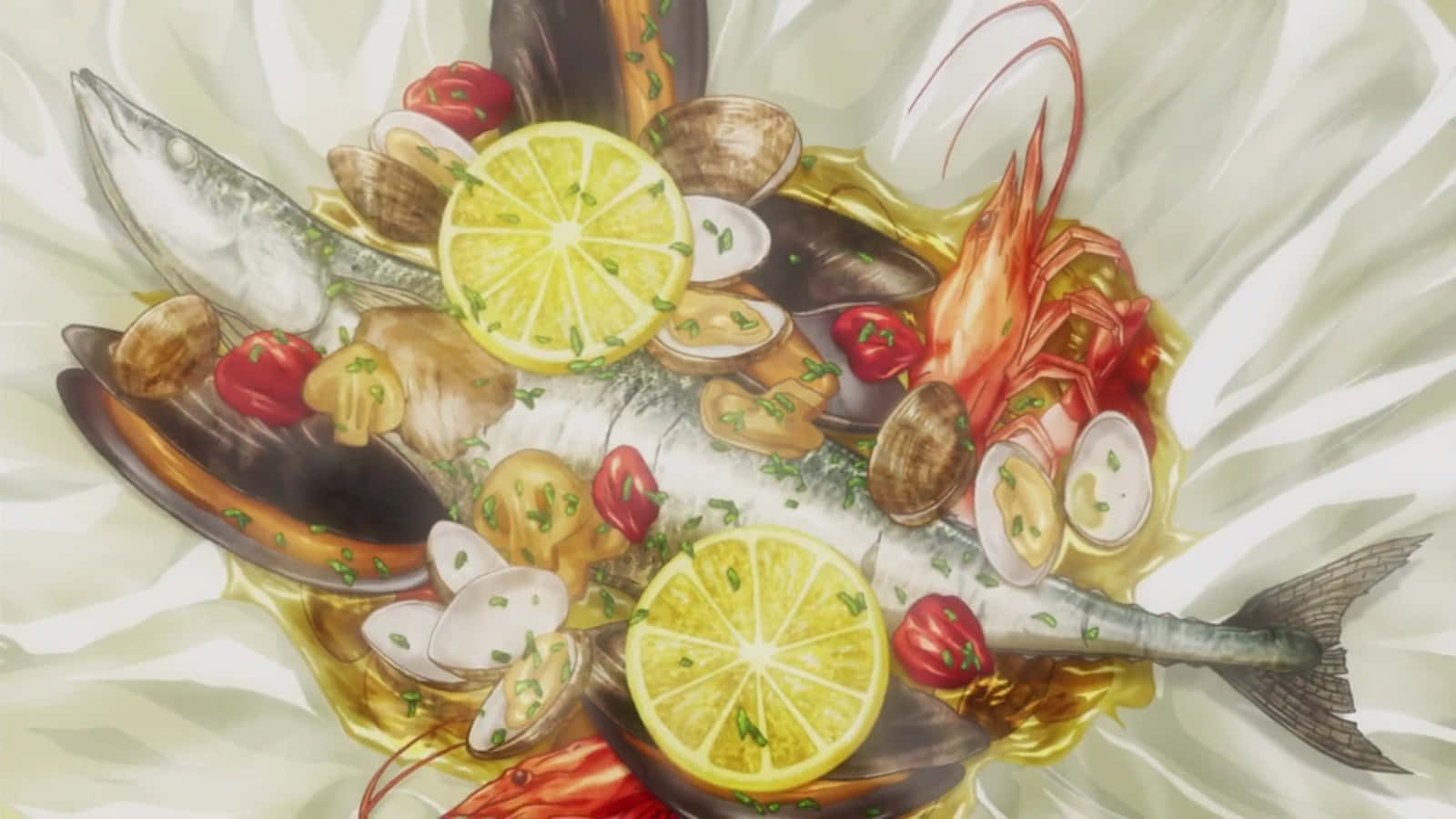 Pacific Saury, seafood platter, sardines, HD Desktop Wallpaper