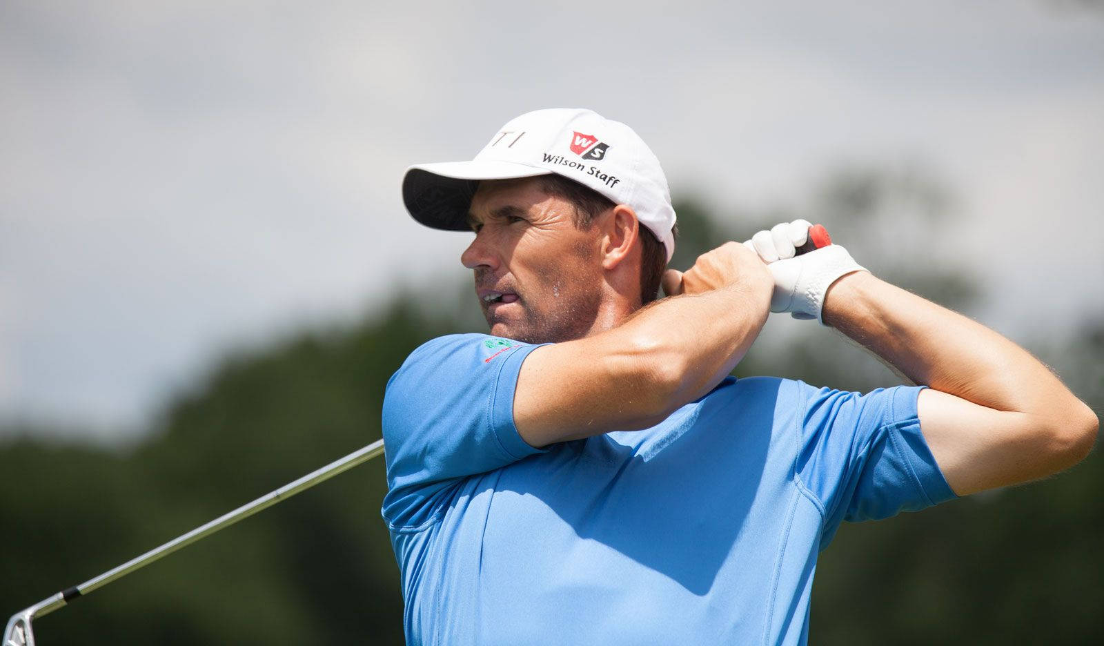 Padraig Harrington, blue shirt, white cap, HD Desktop Wallpaper