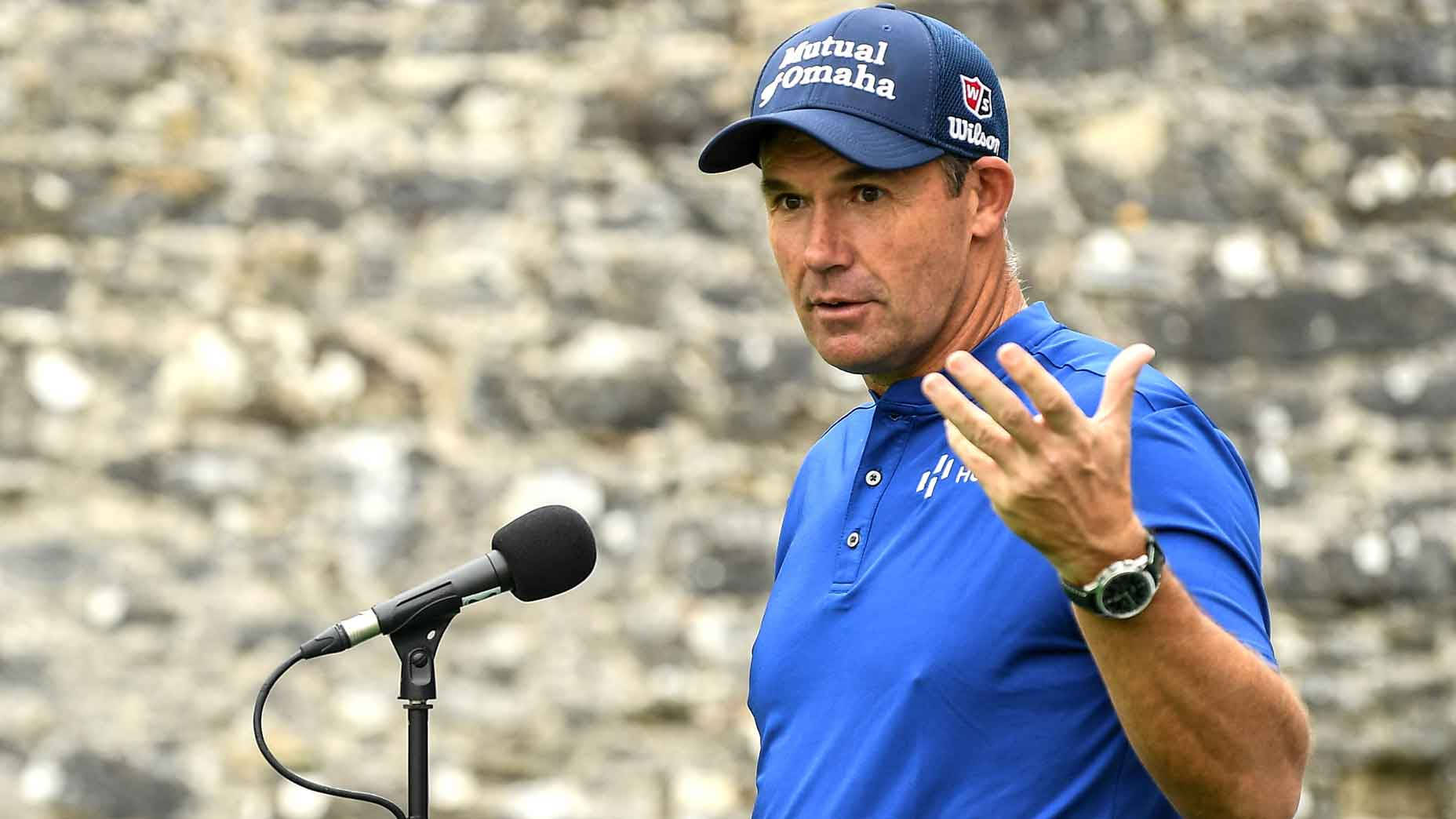 Padraig Harrington, blue polo, cap, HD Desktop Wallpaper