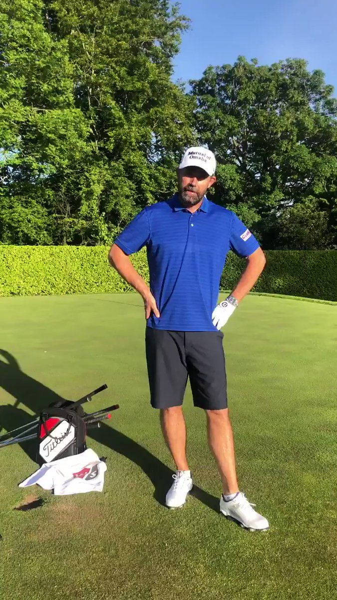 Padraig Harrington, blue polo, white cap, SD Phone Wallpaper