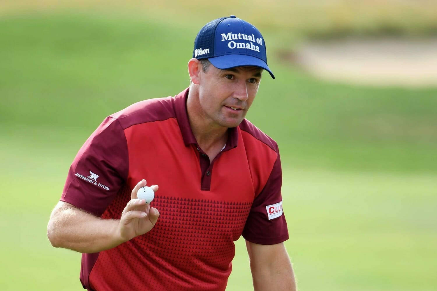 Padraig Harrington, red polo, blue cap, HD Desktop Wallpaper