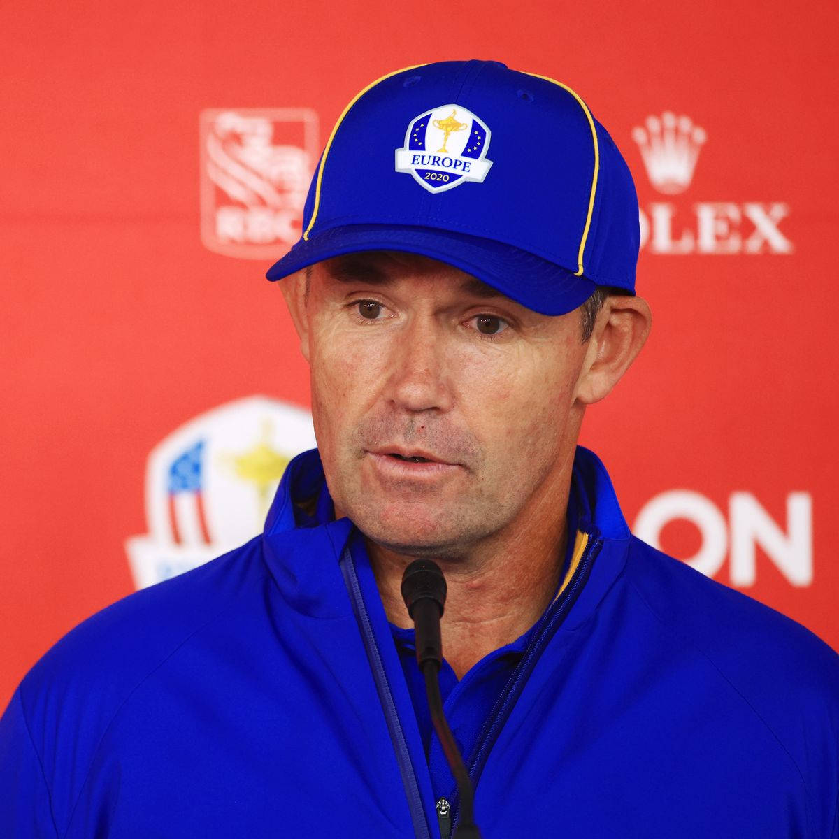 Padraig Harrington, blue cap, blue jacket, SD Desktop Wallpaper