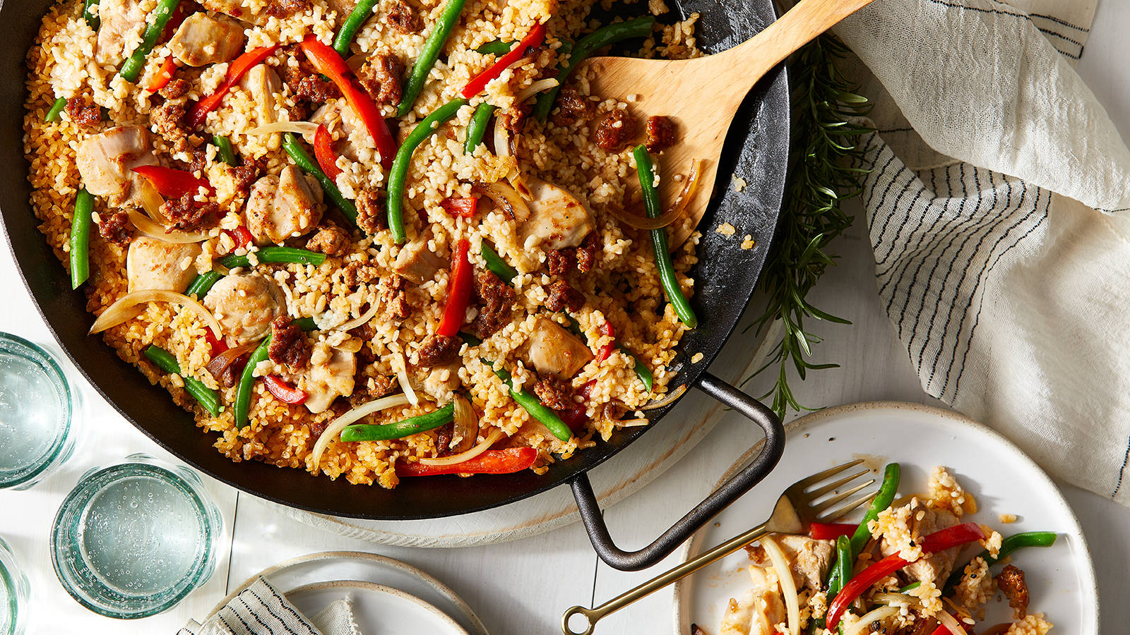 spicy paella, red chili peppers, green chili peppers, HD Desktop Wallpaper