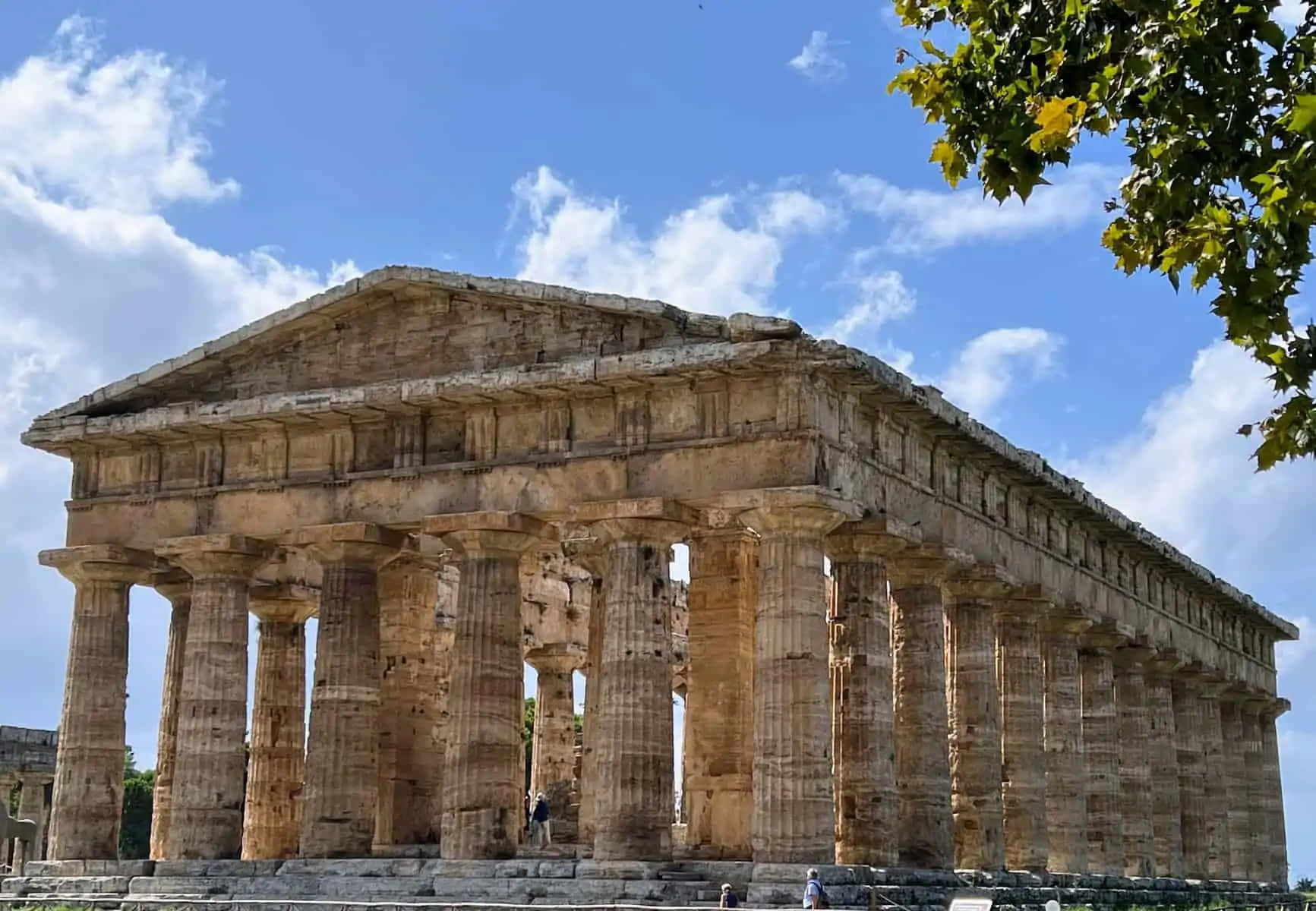 Paestum, ancient stone temple, towering columns, HD Desktop Wallpaper