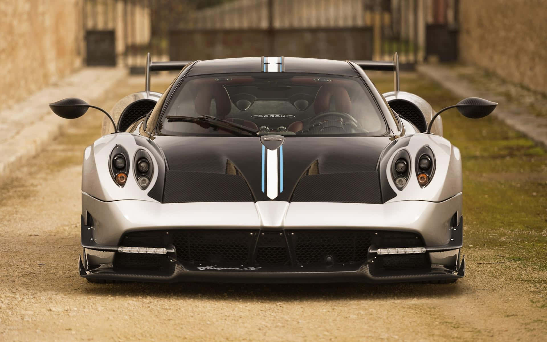 Pagani Huayra BC, silver, black, Full HD Desktop Wallpaper