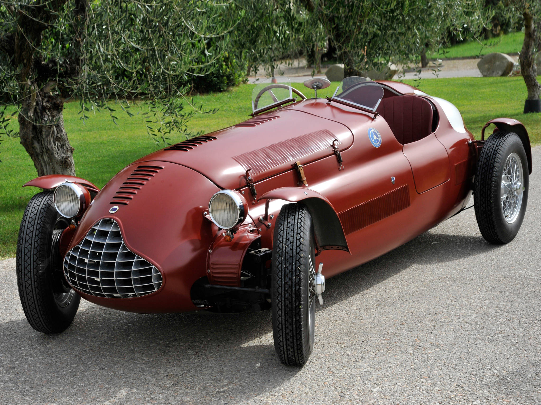 Pagani, vintage race car, glossy red, Full HD Desktop Wallpaper