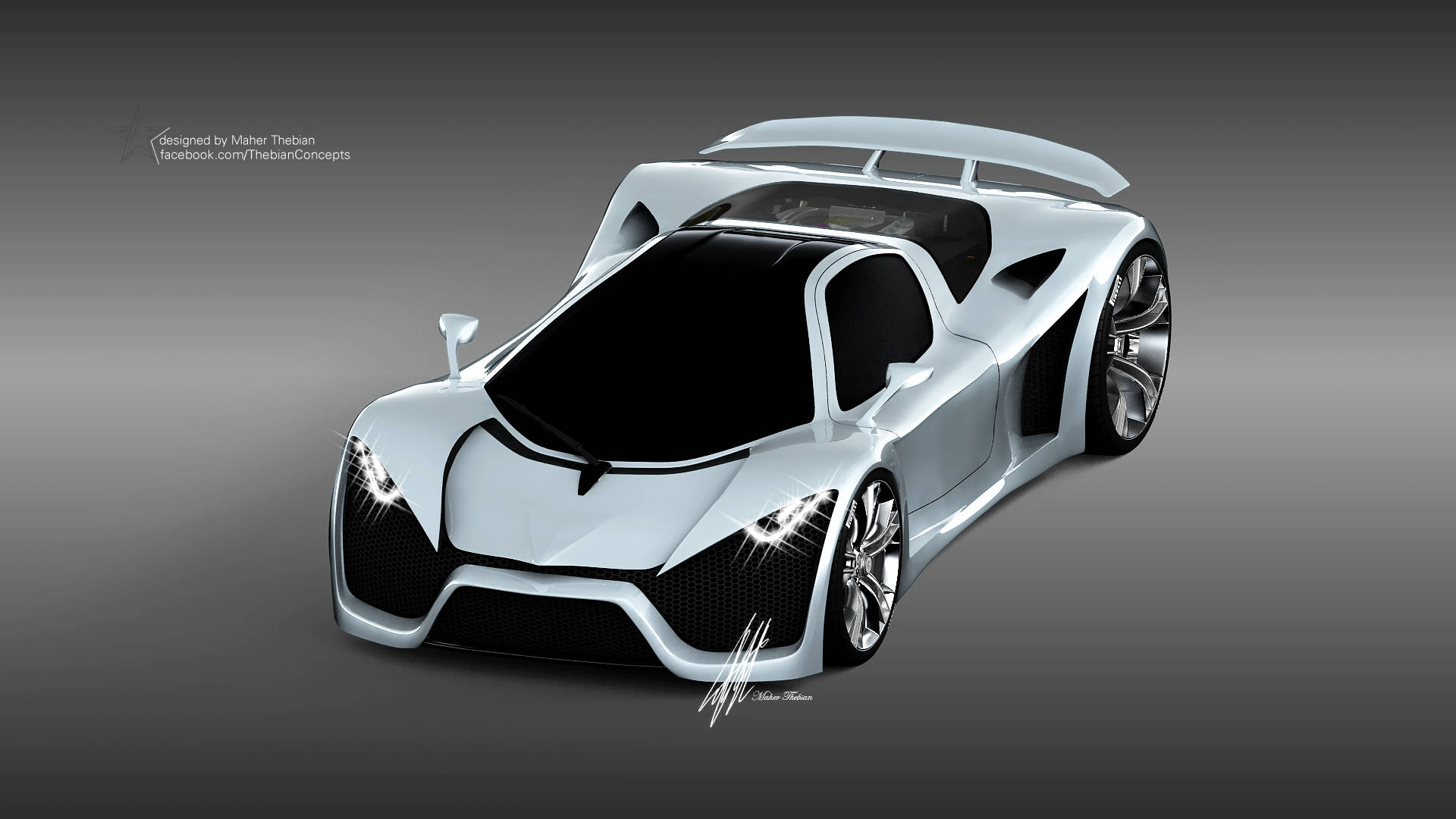 Pagani, sports car, silver, Full HD Desktop Wallpaper