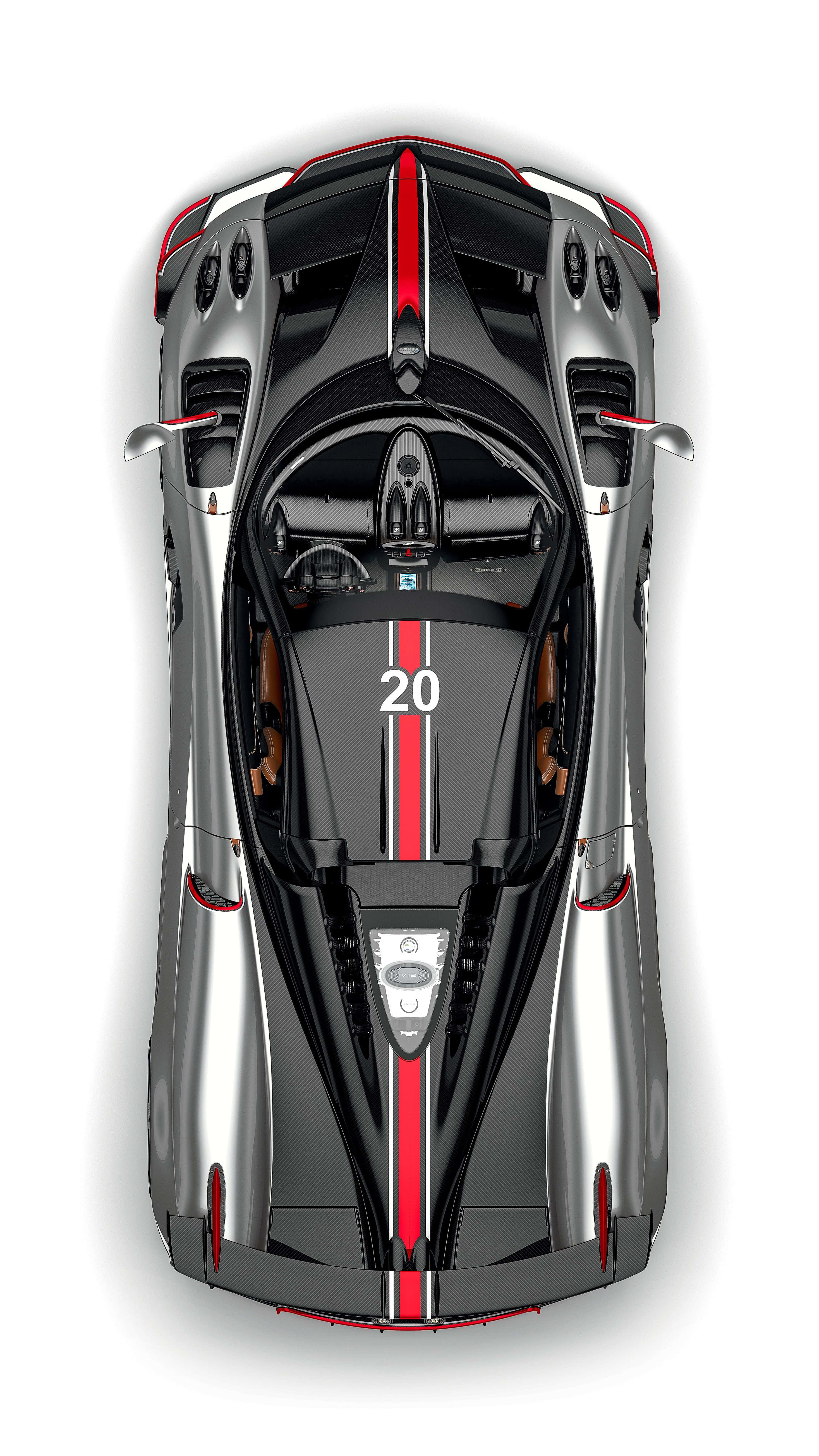 Pagani Zonda C12 Roadster, silver, black, 5K Phone Wallpaper