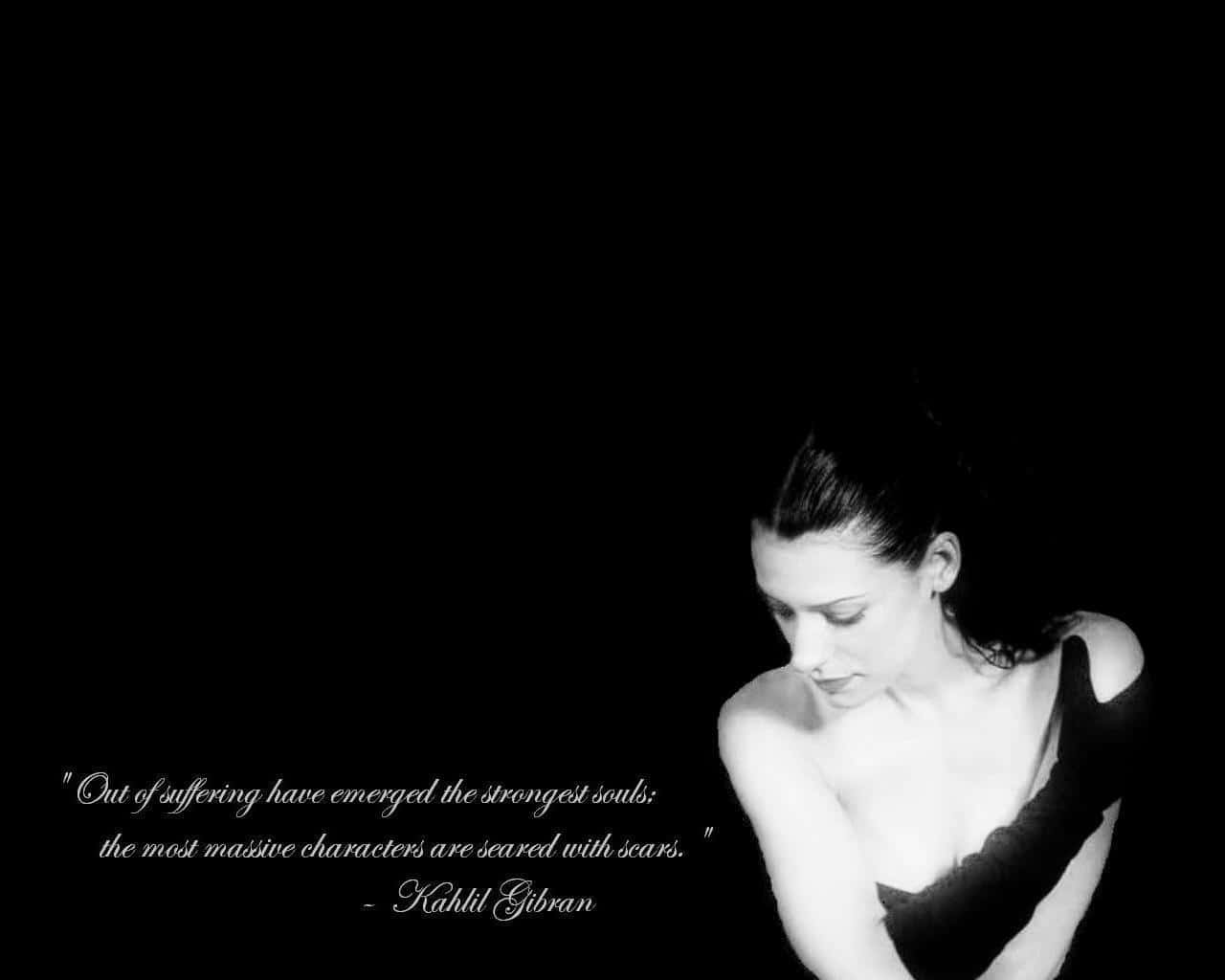 Paget Brewster, black and white, dark background, HD Desktop Wallpaper