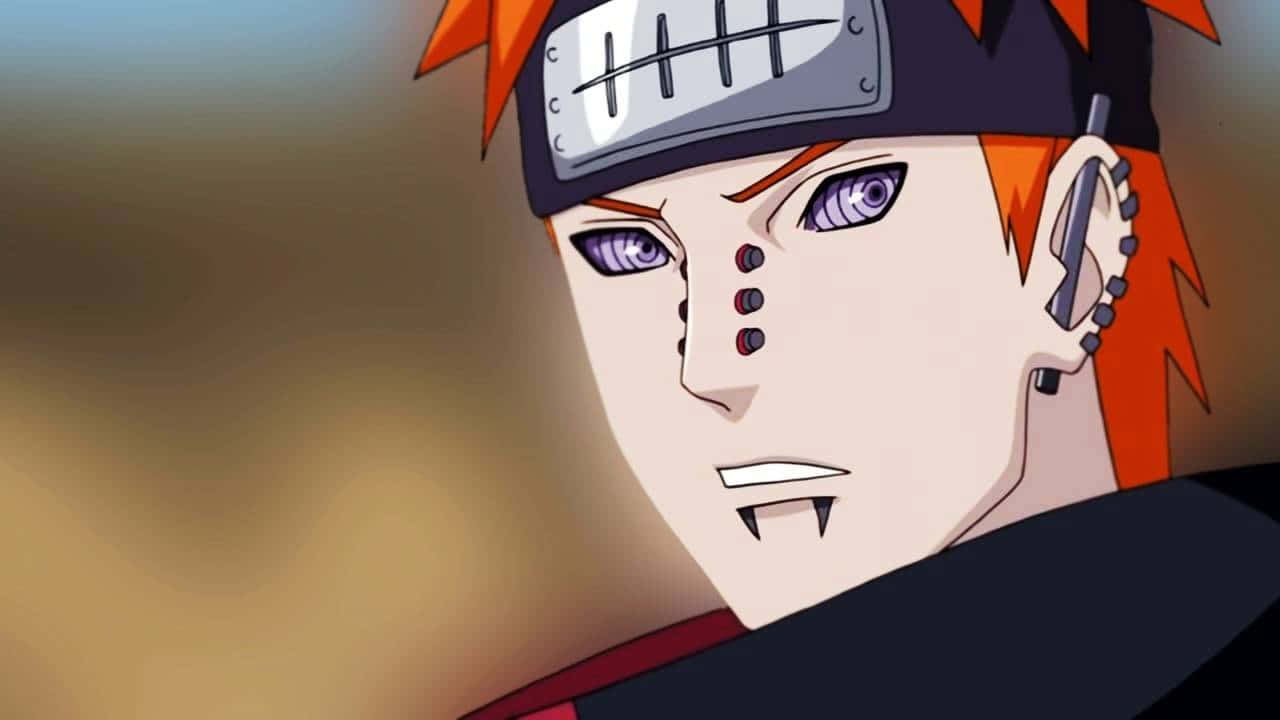 Pain Akatsuki, orange hair, purple eyes, HD Desktop Wallpaper