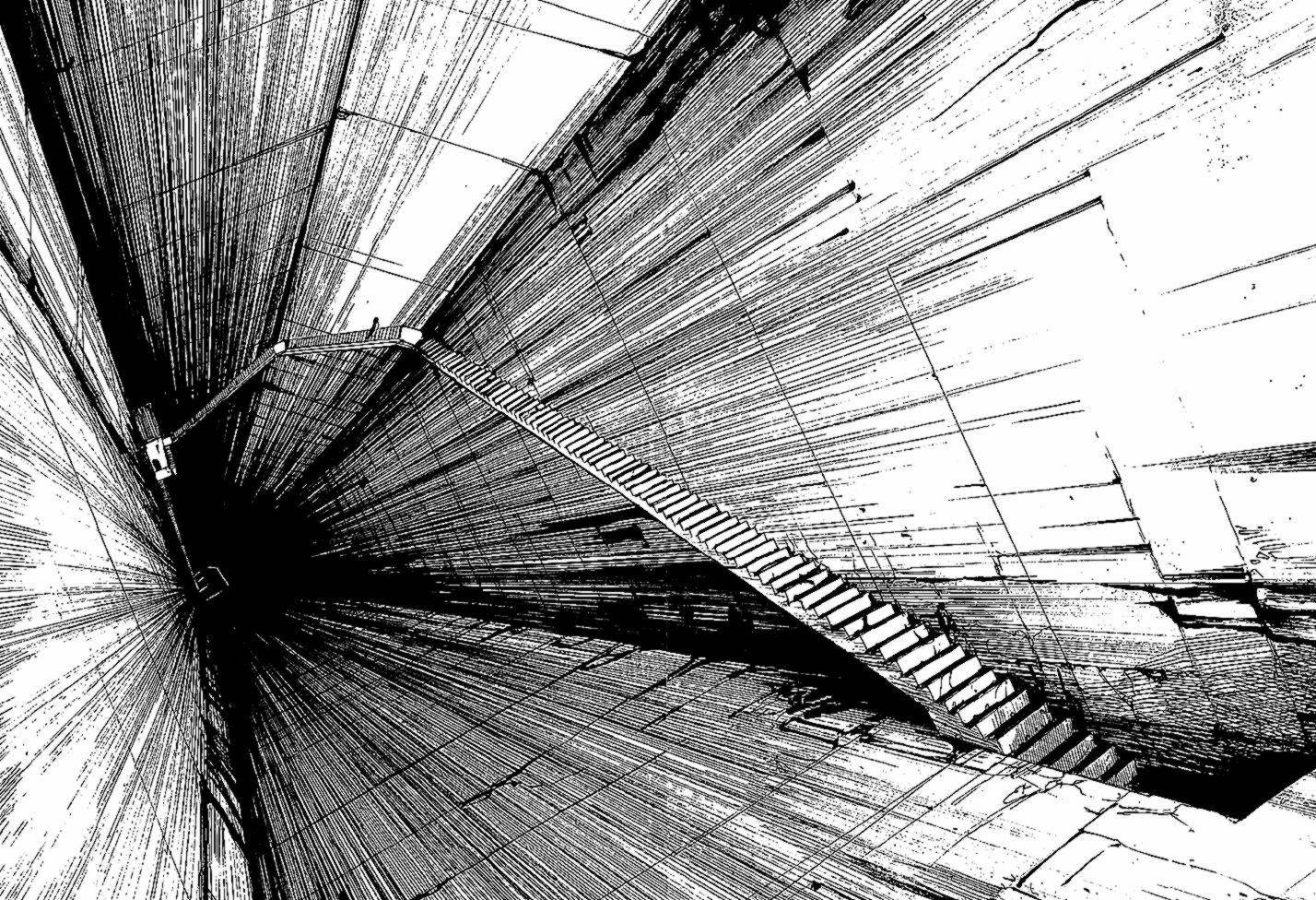 Pain Black And White, black and white, spiraling staircase, HD Desktop Wallpaper