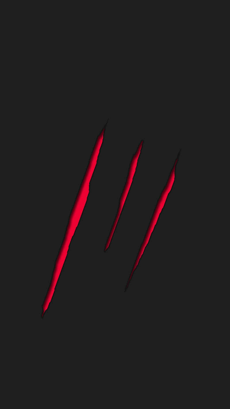 painful, vivid red claw marks, stark black background, HD Phone Wallpaper
