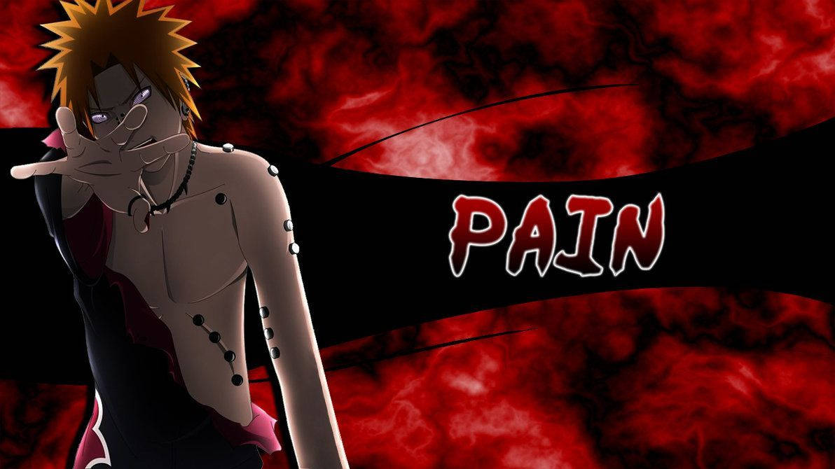 Pain, anime character Pain, swirling red smoke background, SD Desktop Wallpaper