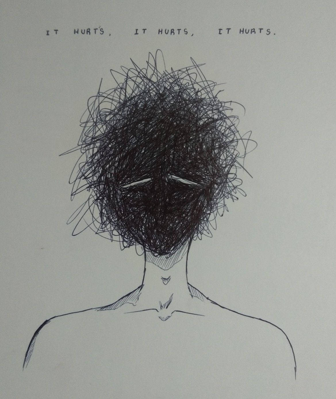 minimalist line drawing, person's upper body, scribbled black lines, HD Phone Wallpaper