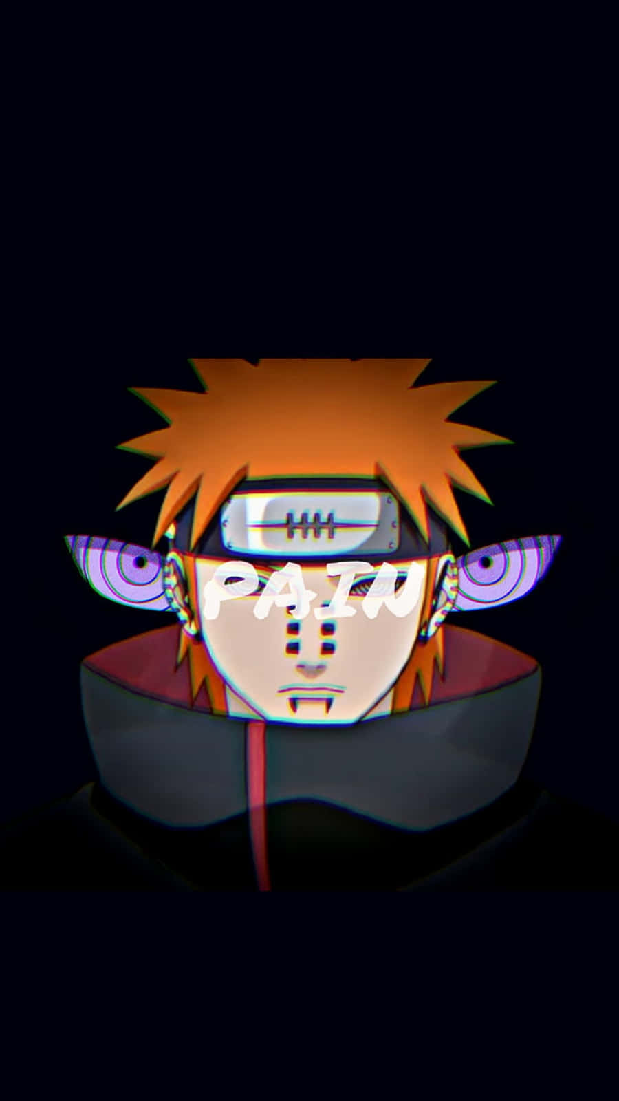 Pain Rinnegan, spiky orange hair, purple eyes, HD Phone Wallpaper