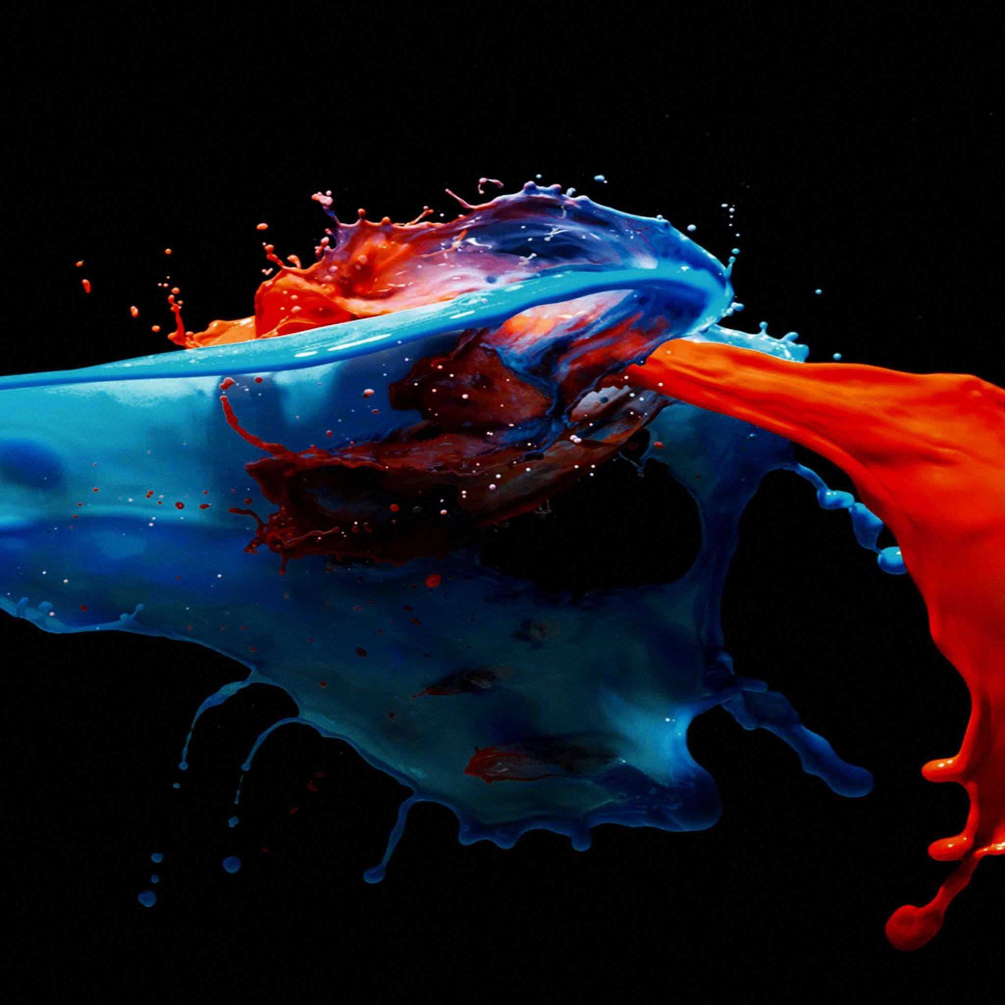 iPad Air 4, Live Paint, vivid blue, Full HD Desktop Wallpaper