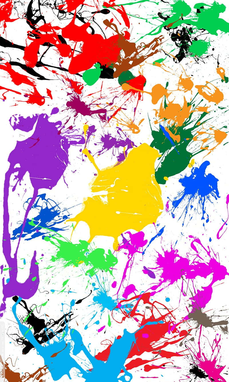 colorful ink paint splash, vibrant paint splatters, bold colors, HD Phone Wallpaper