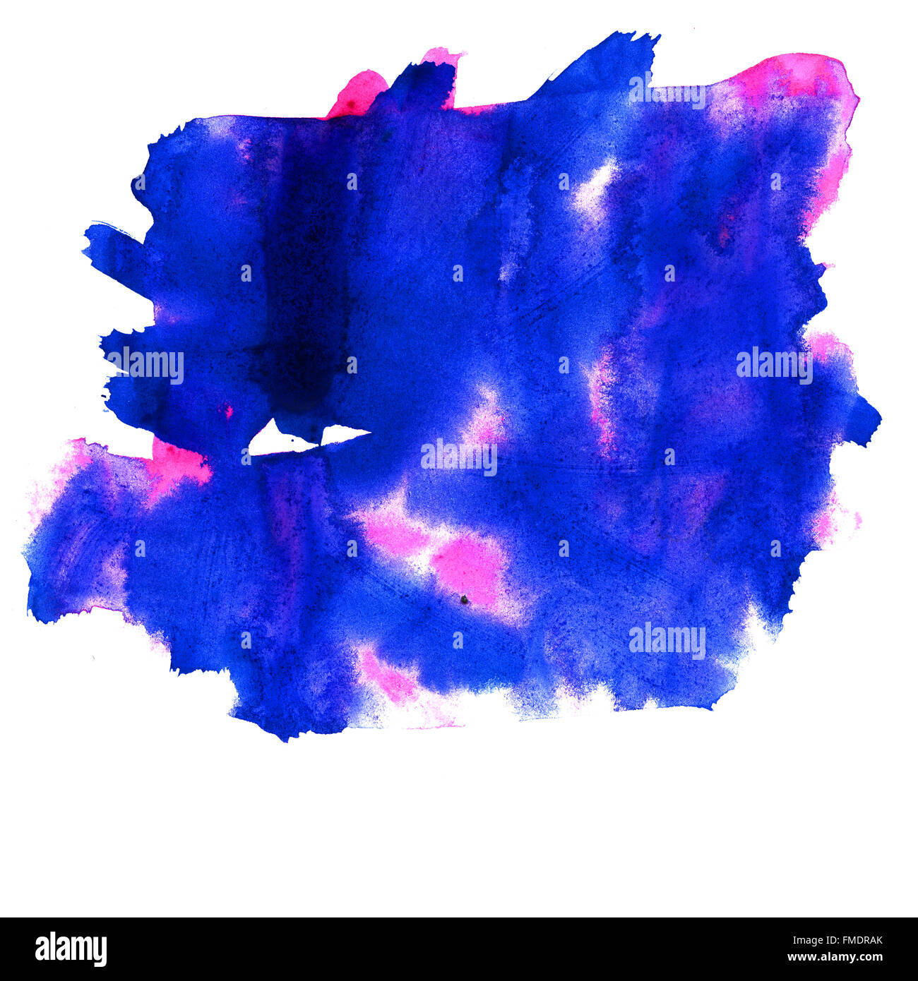 vibrant blue, pink watercolor splatter, textured brushstrokes, HD Phone Wallpaper