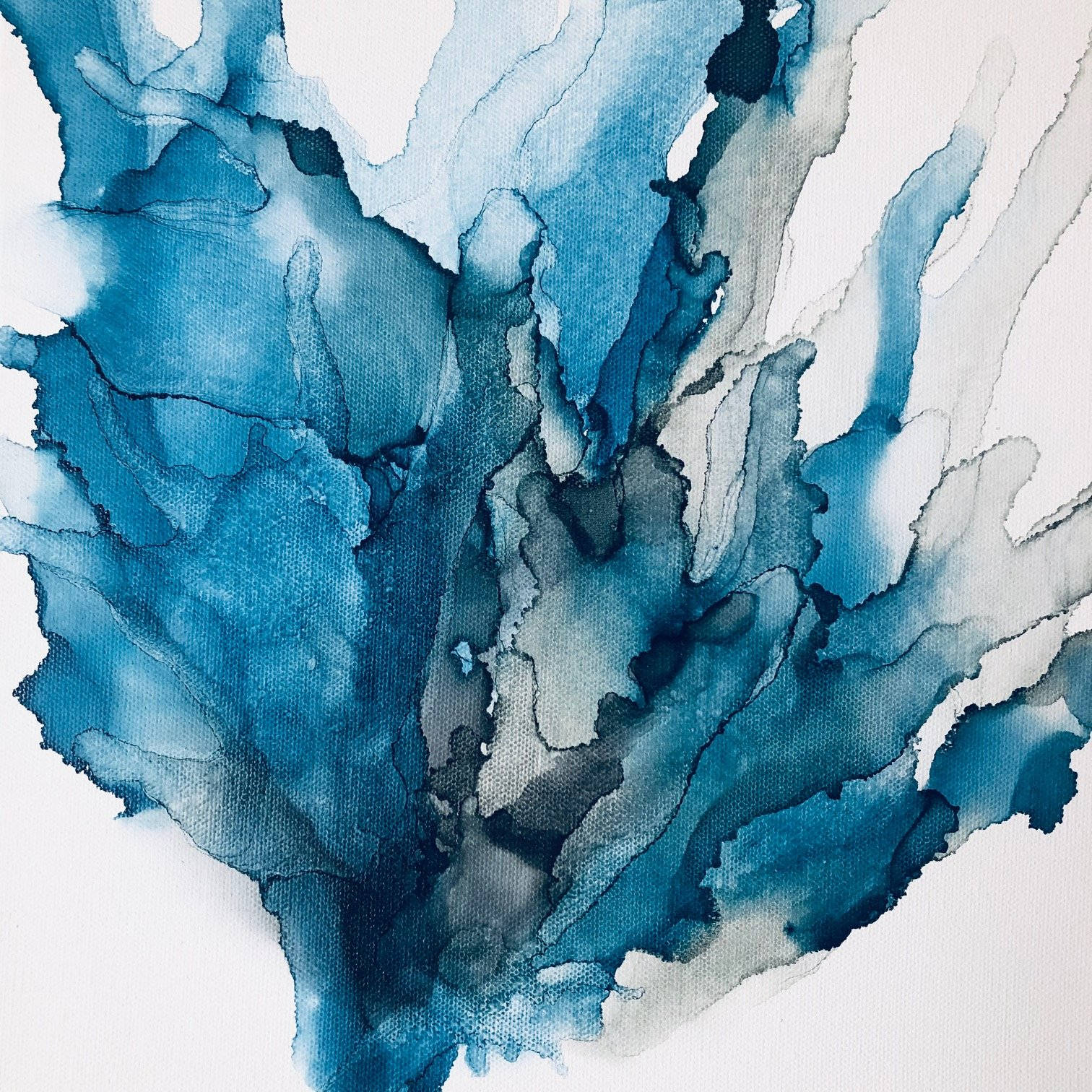 Paint Splatter Aesthetic, blue, black, HD Desktop Wallpaper