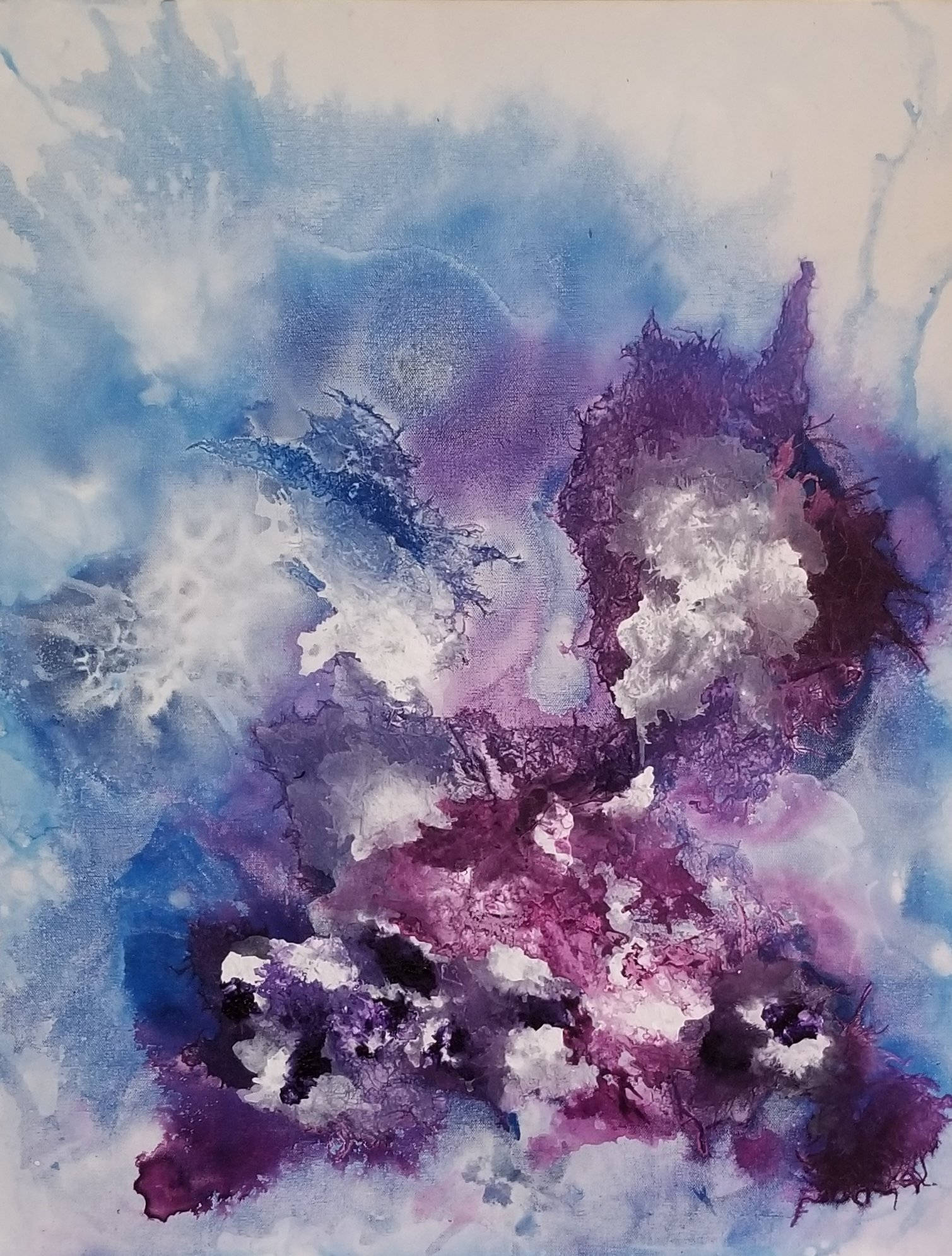 Paint Splatter Aesthetic, deep purple, blue, Full HD Phone Wallpaper