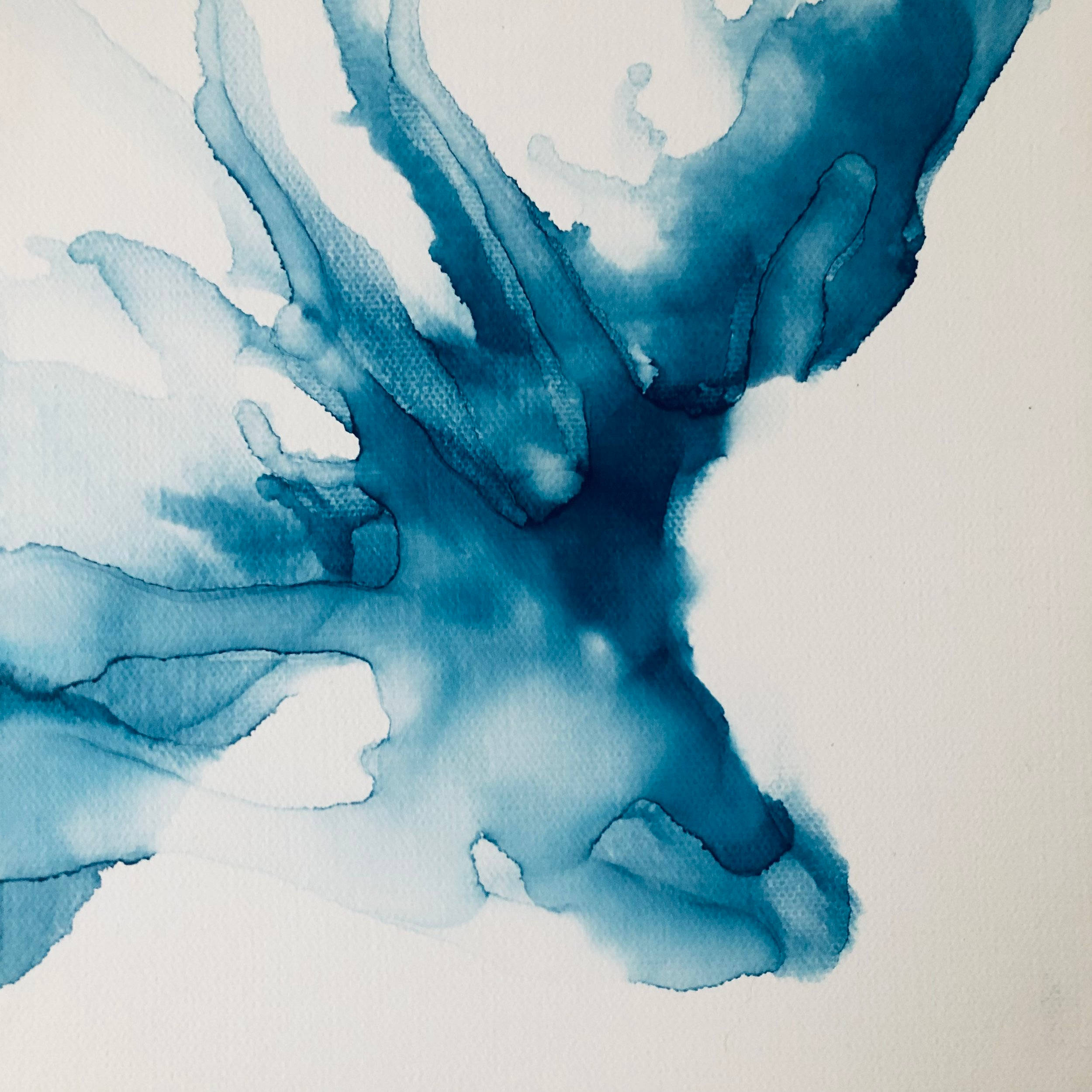 Paint Splatter Aesthetic, teal color, blue watercolor splash, Full HD Desktop Wallpaper